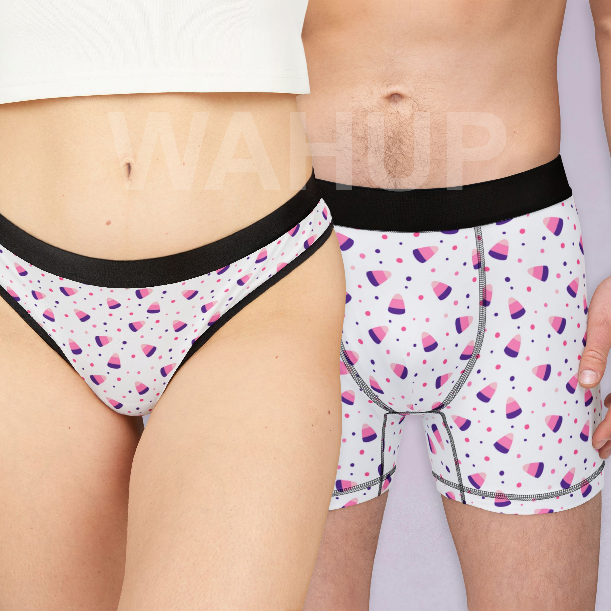 Matching underwear Cute Halloween One for couples boxer & thong set