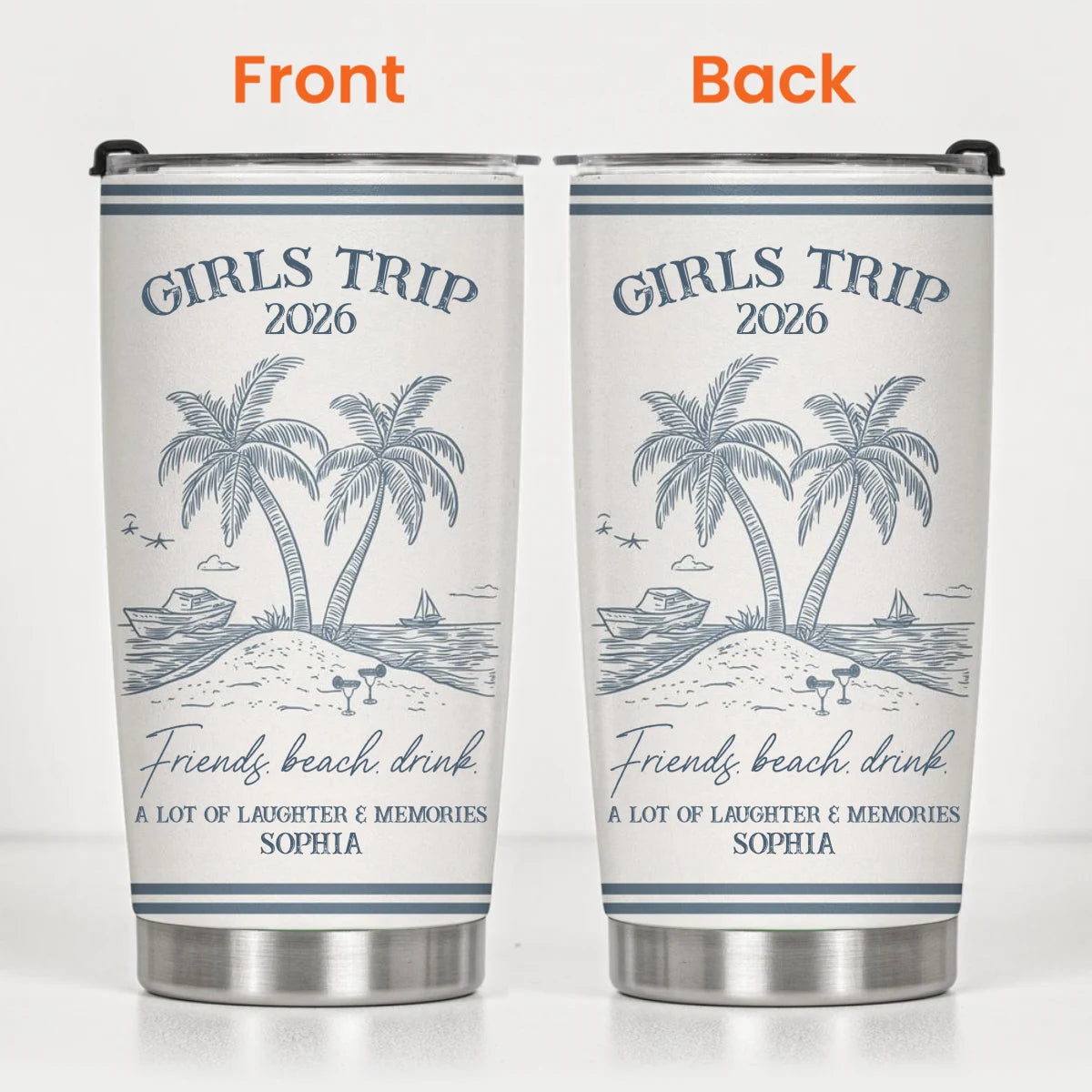 Personalized girls trip summer time personalized tumbler ma0uyyv66