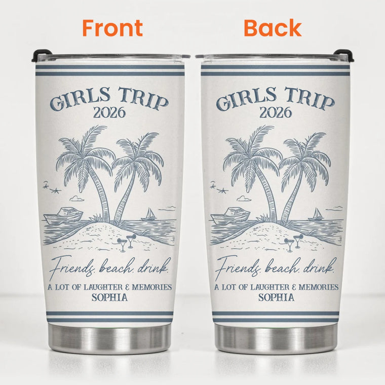 Girls Trip Summer Time - Personalized Tumbler