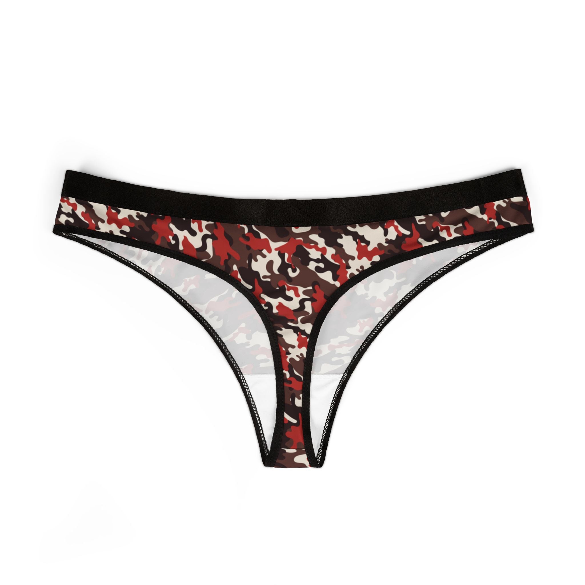 Women's thongs colorful camouflage