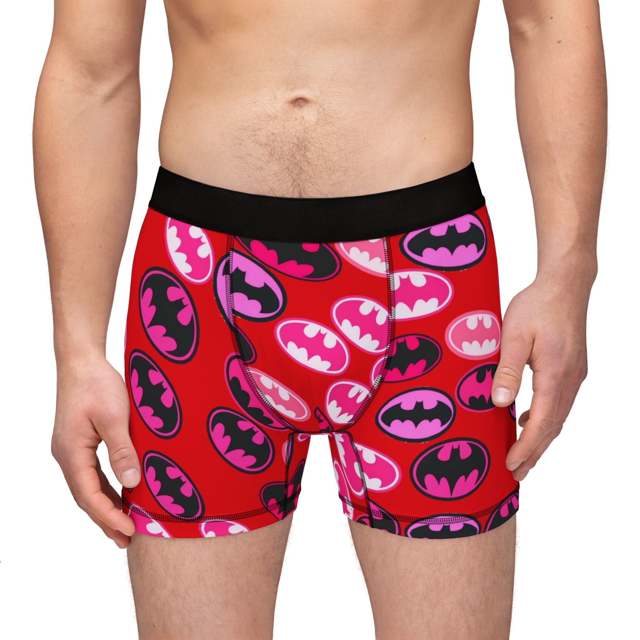 Men's boxers batman rose valentine love red