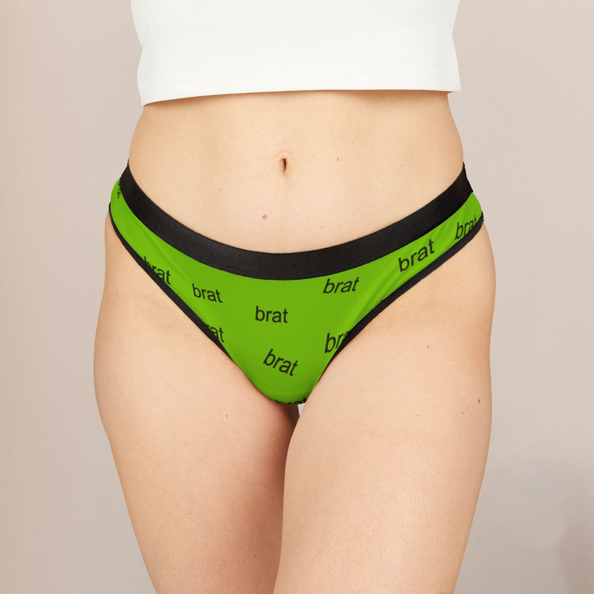 BRAT Thong, xcx custom Underwear, Personalized Brat Summer Women's Thongs