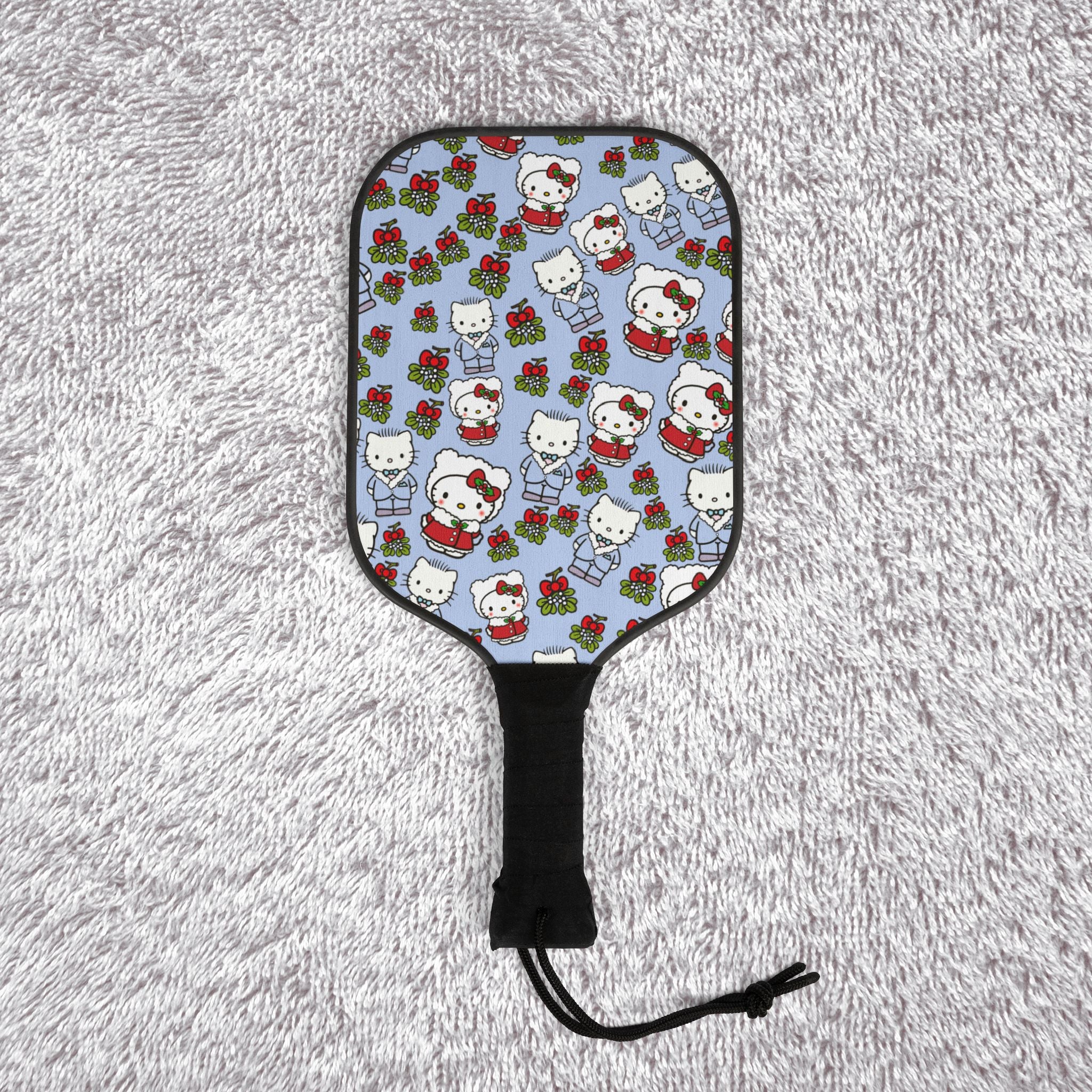 Pickleball kit (2 paddles + 2 balls + transparent bag) kitty wedding valentine cyan