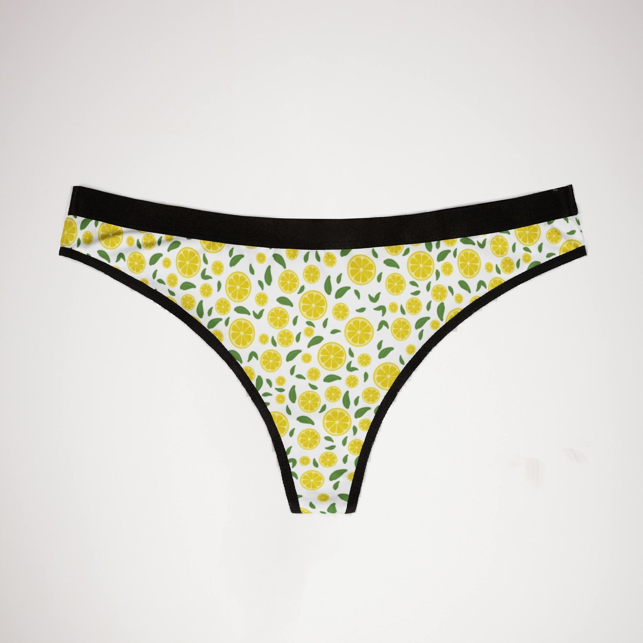 Women's thongs lemon fruit