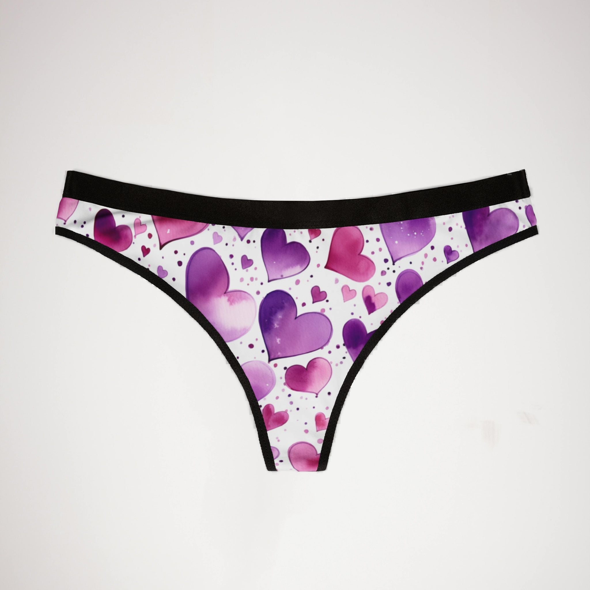 Women's thongs valentines day heart