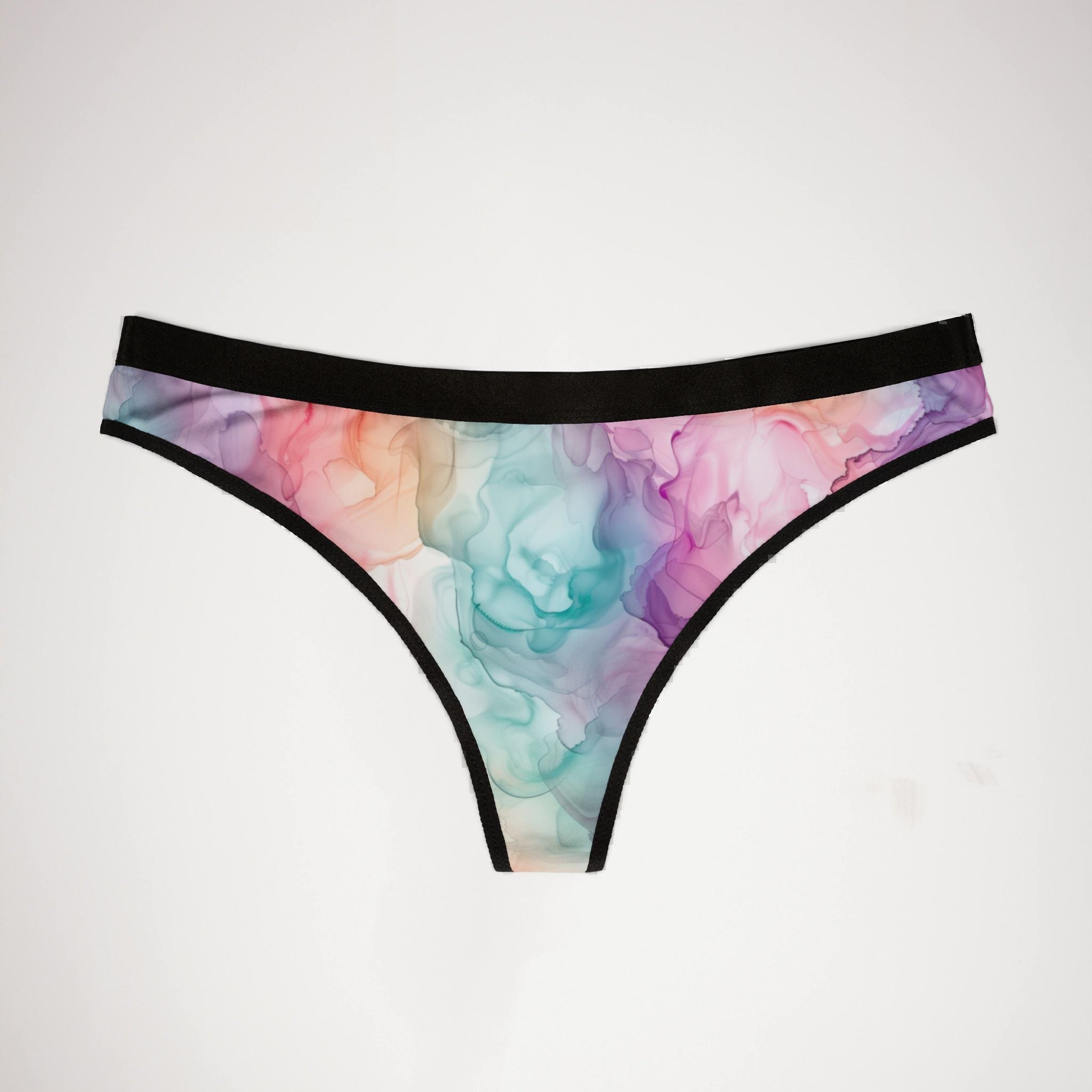 Women's thongs pastel alcohol ink