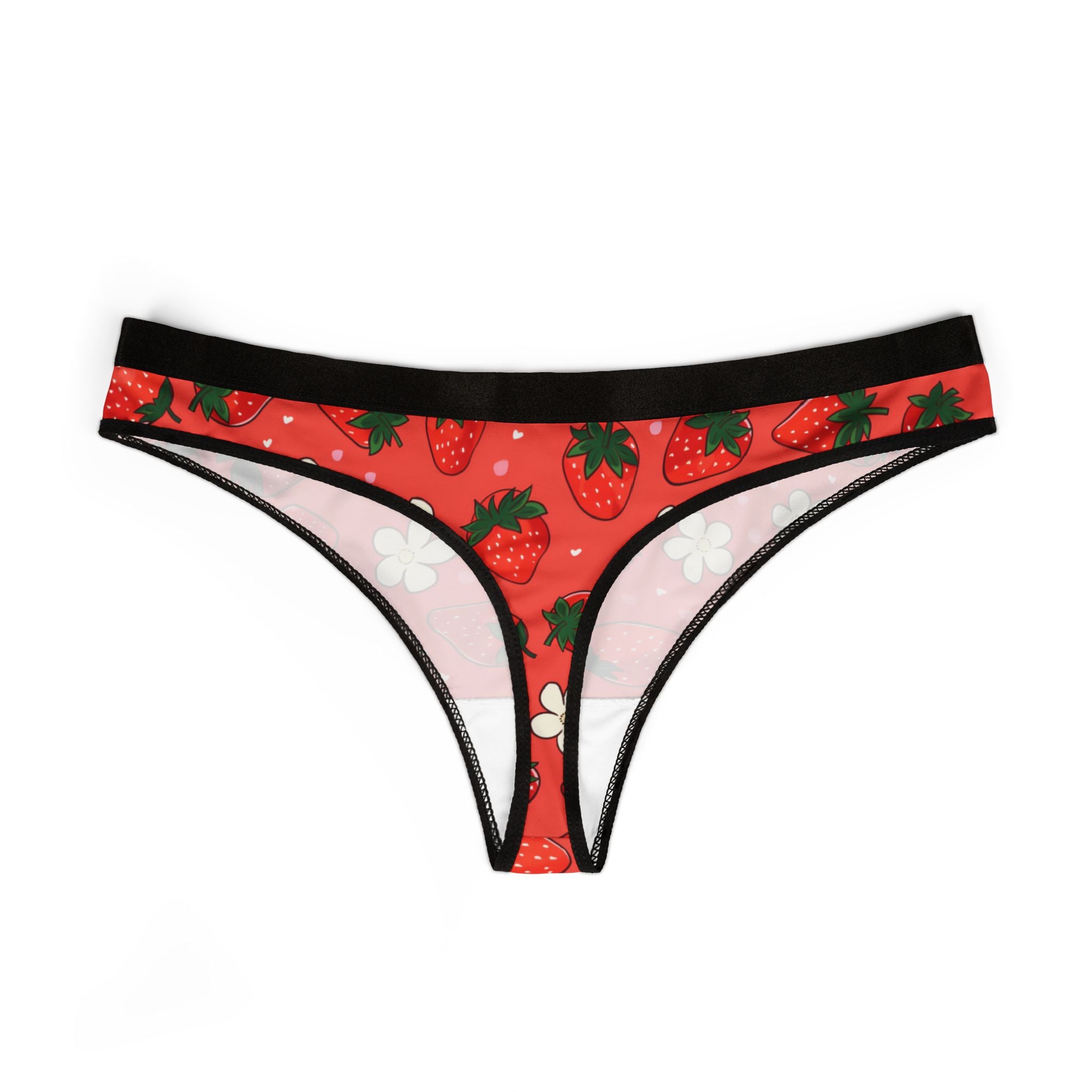 Women's thongs strawberry fruit