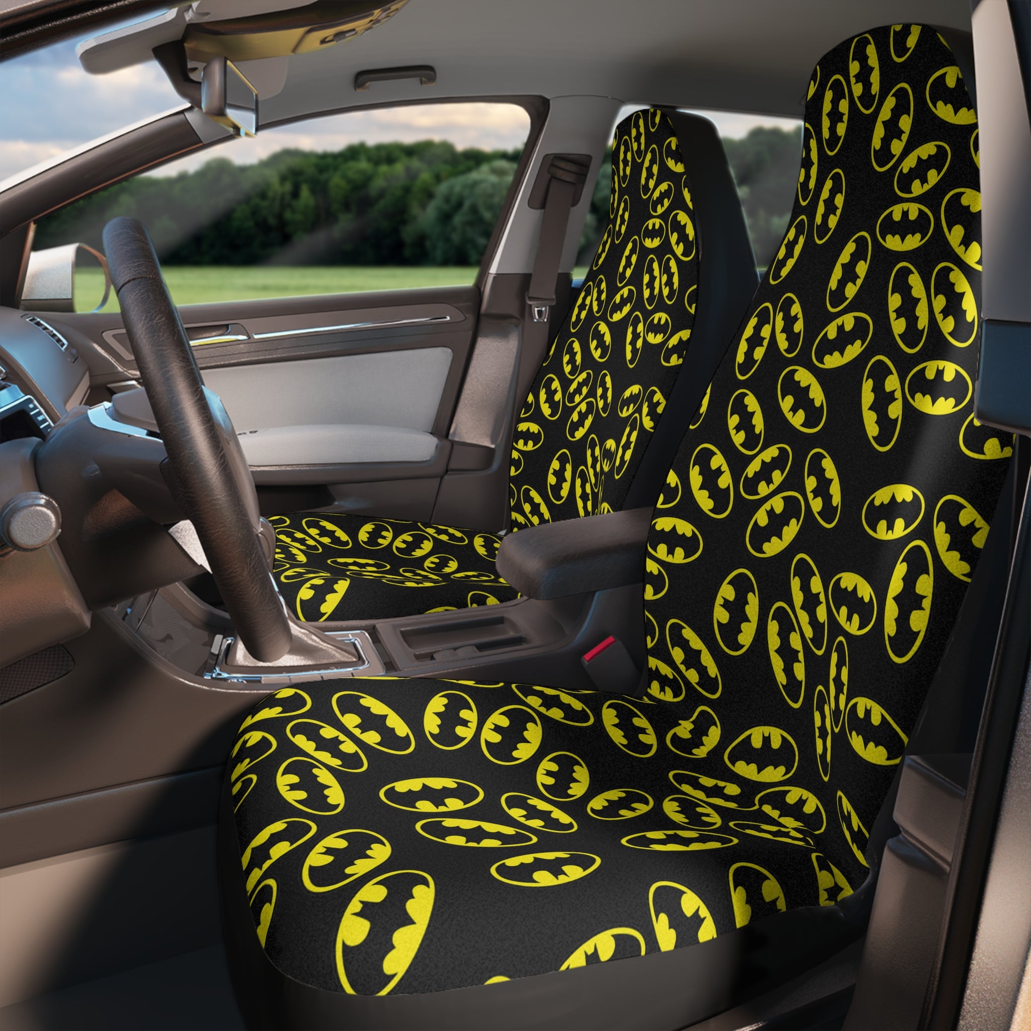 Car seat covers batman black