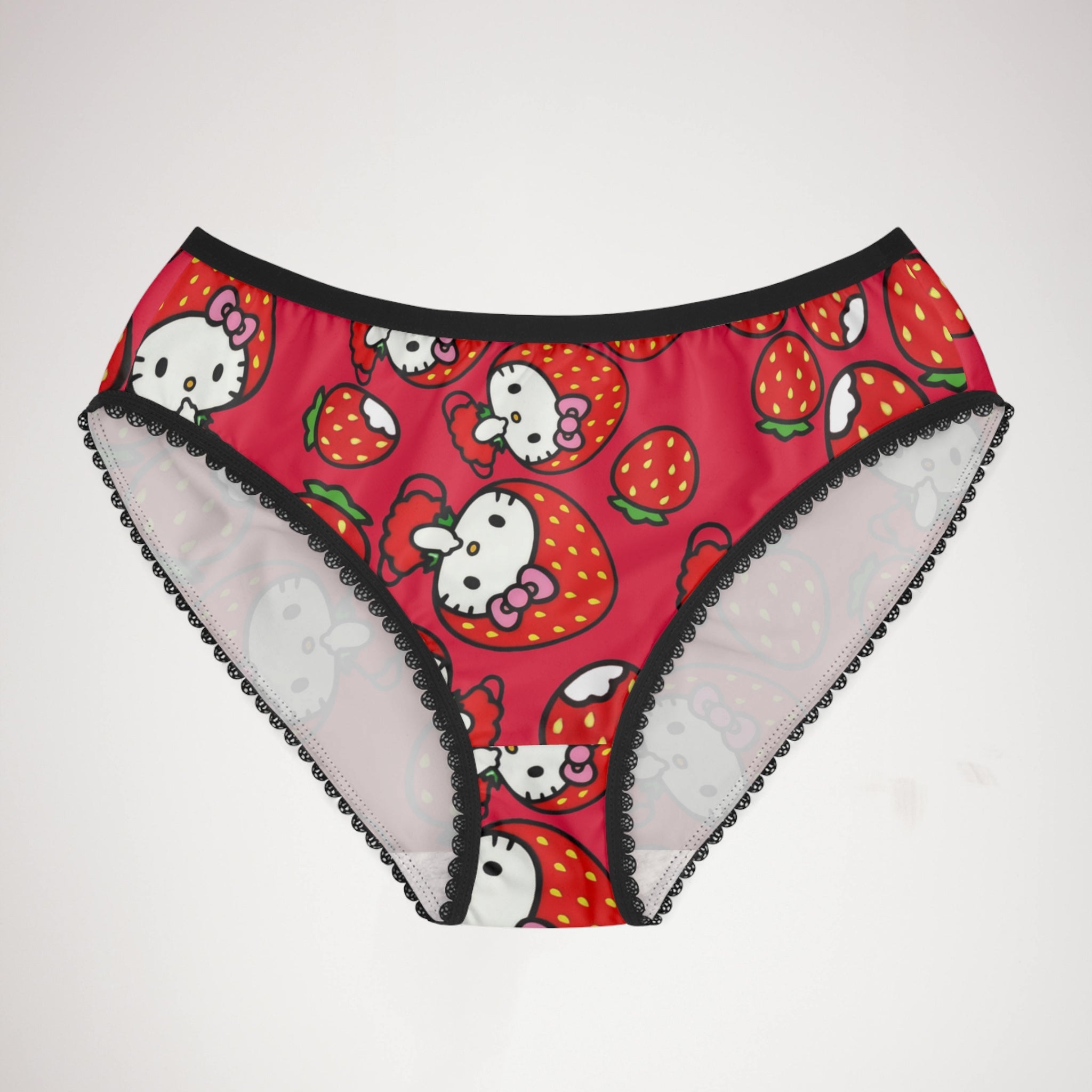 Women's briefs kitty strawberry valentine red