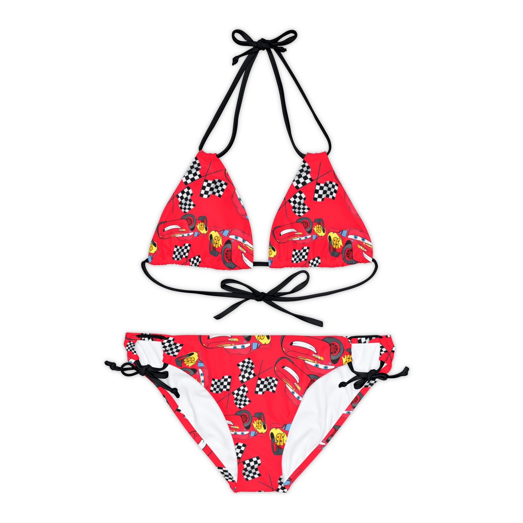 Strappy bikini set mcqueen flag red