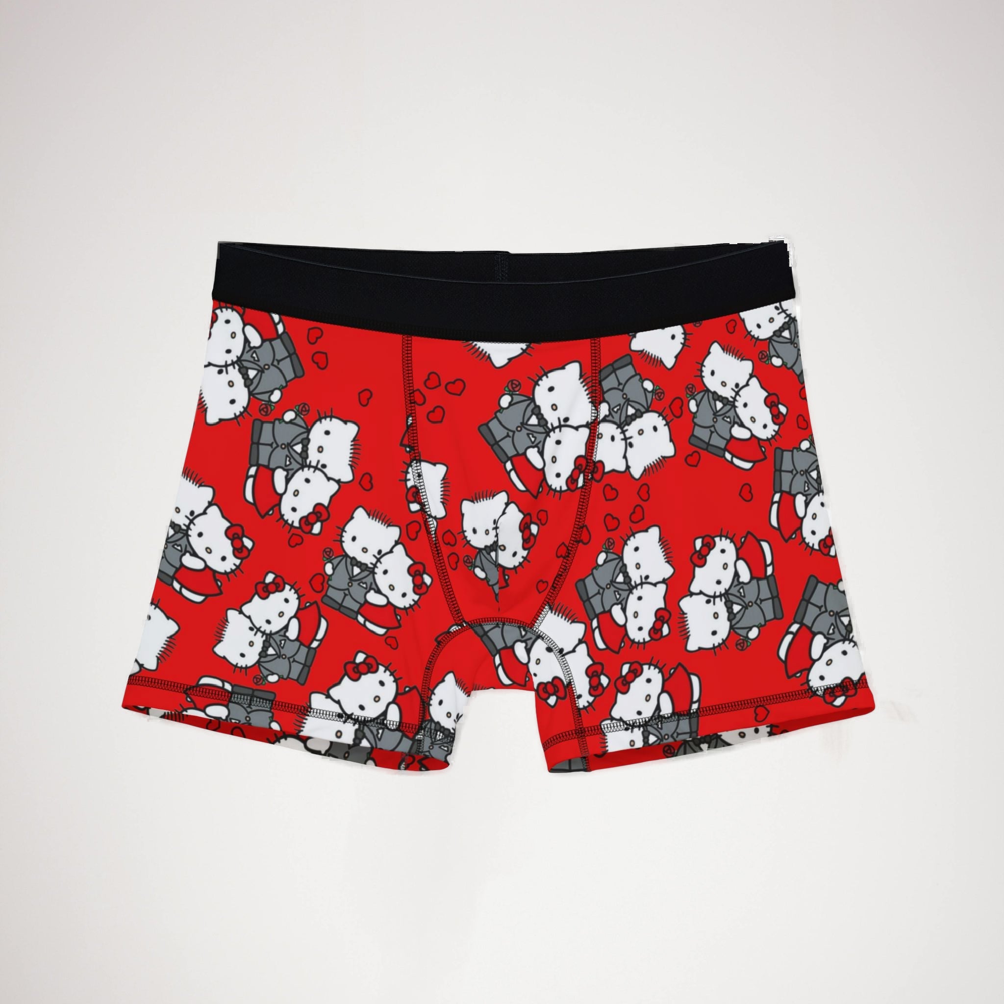 Men's boxers kitty wedding anniversary red