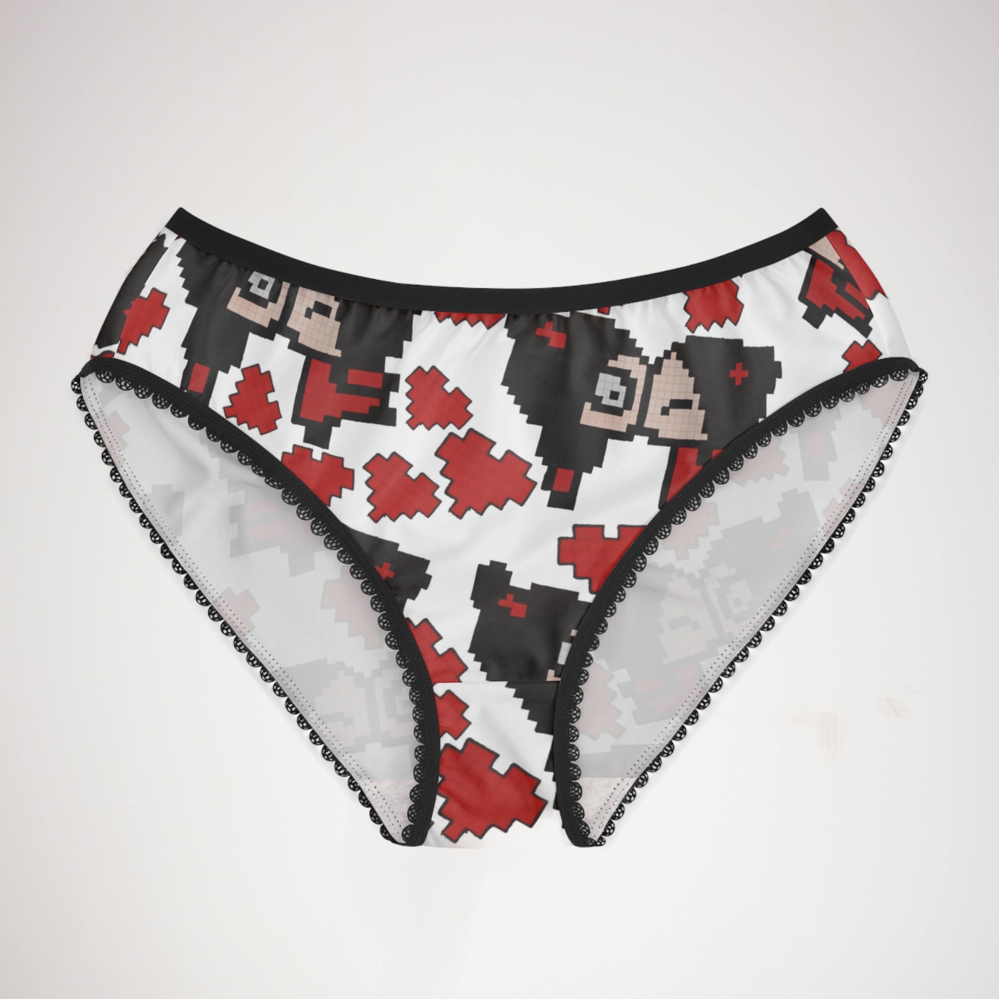 Women's briefs pixel pucca kiss heart white