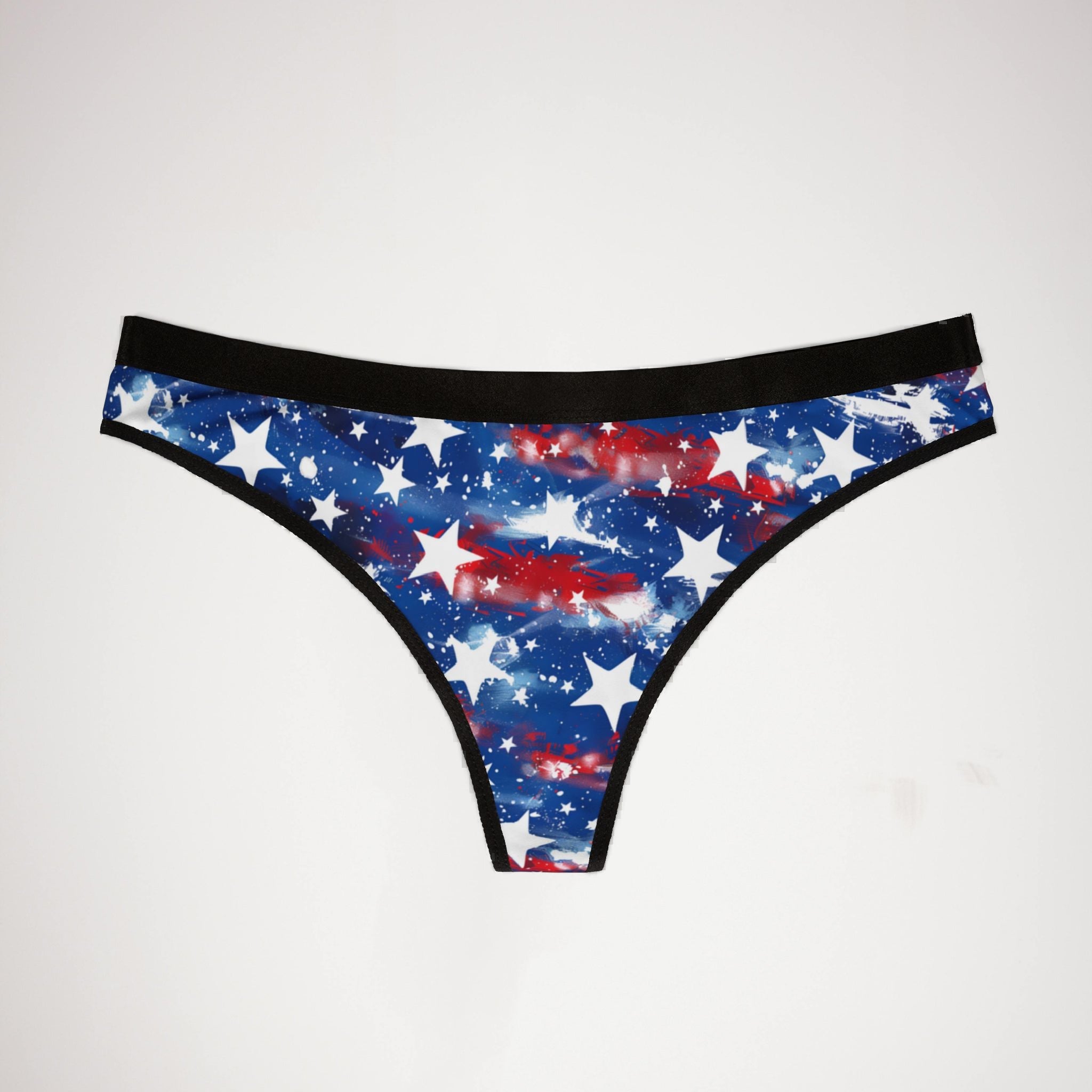 Women's thongs watercolor 4th of july