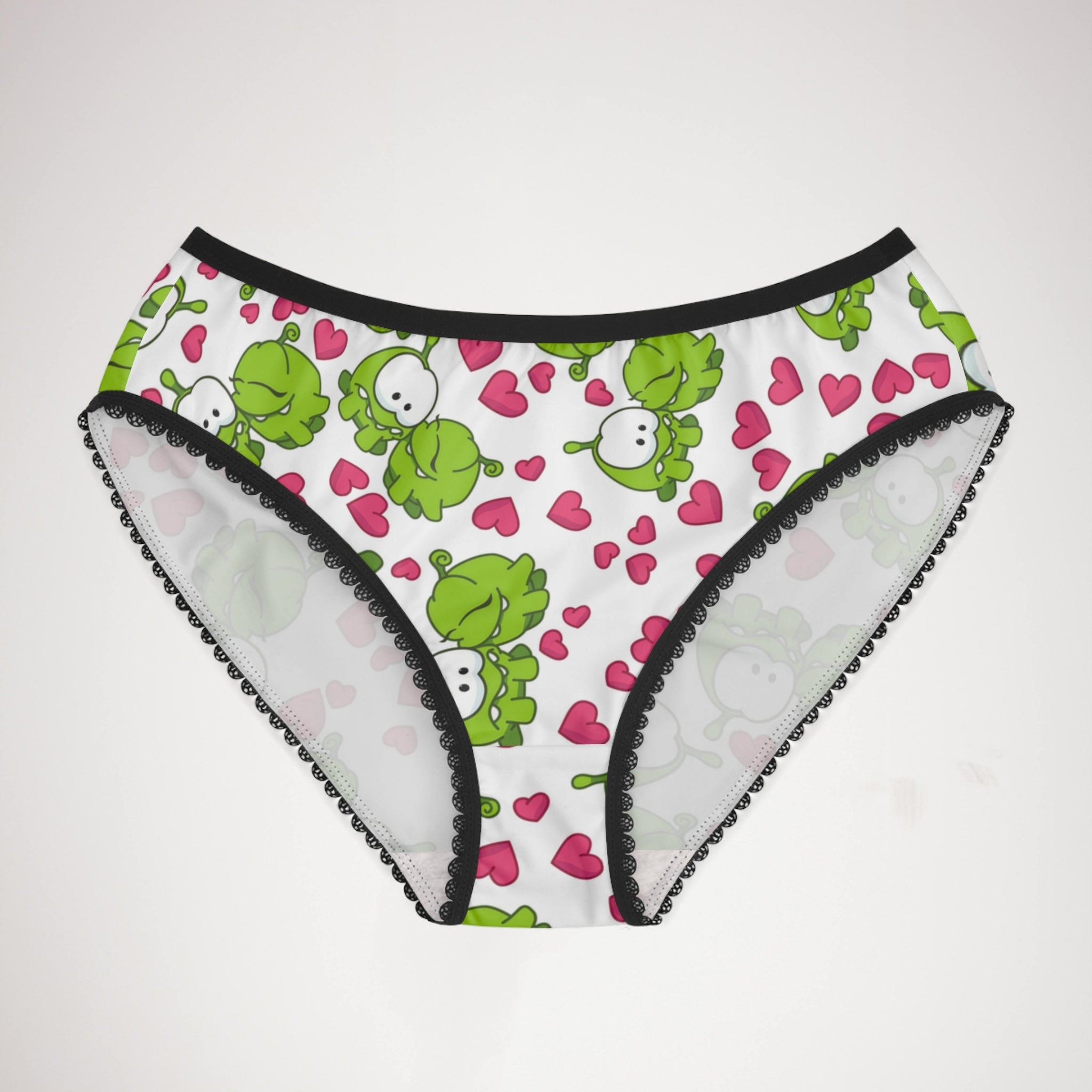 Women's briefs om nom kiss valentine white