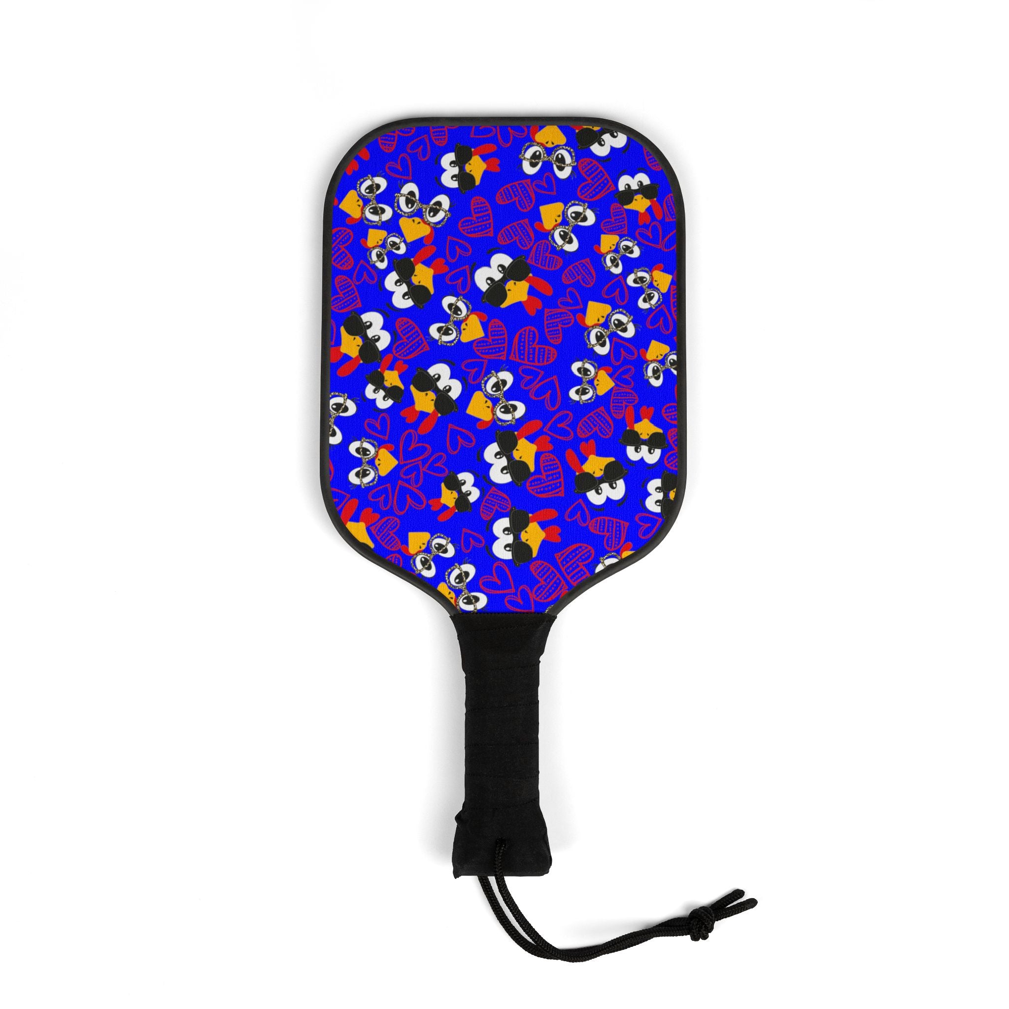 Pickleball kit (2 paddles + 2 balls + transparent bag) Mr Turkey Mrs Turkey valentine hearts Thanksgiving blue