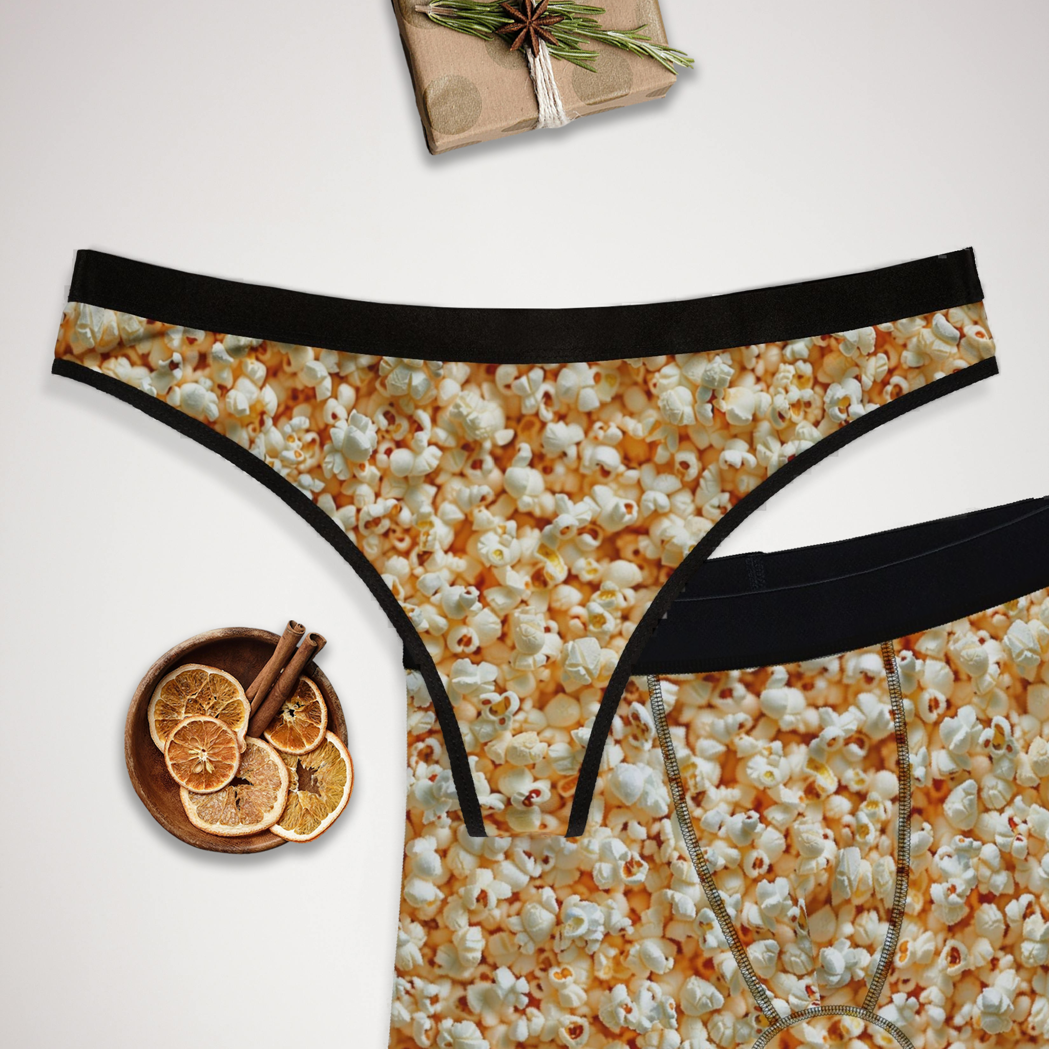 Matching underwear Junk Food Extra for couples boxer & thong set