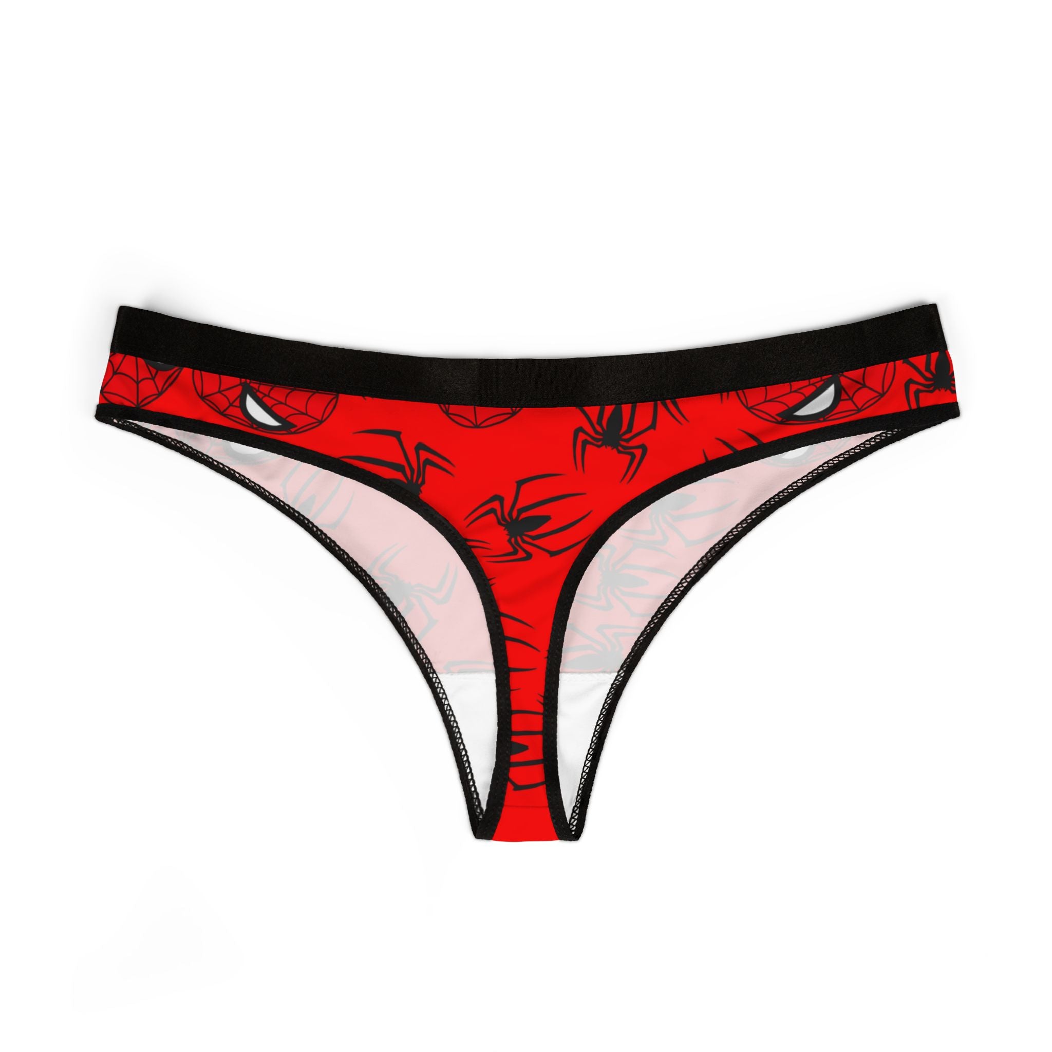 Women's thongs spider web red