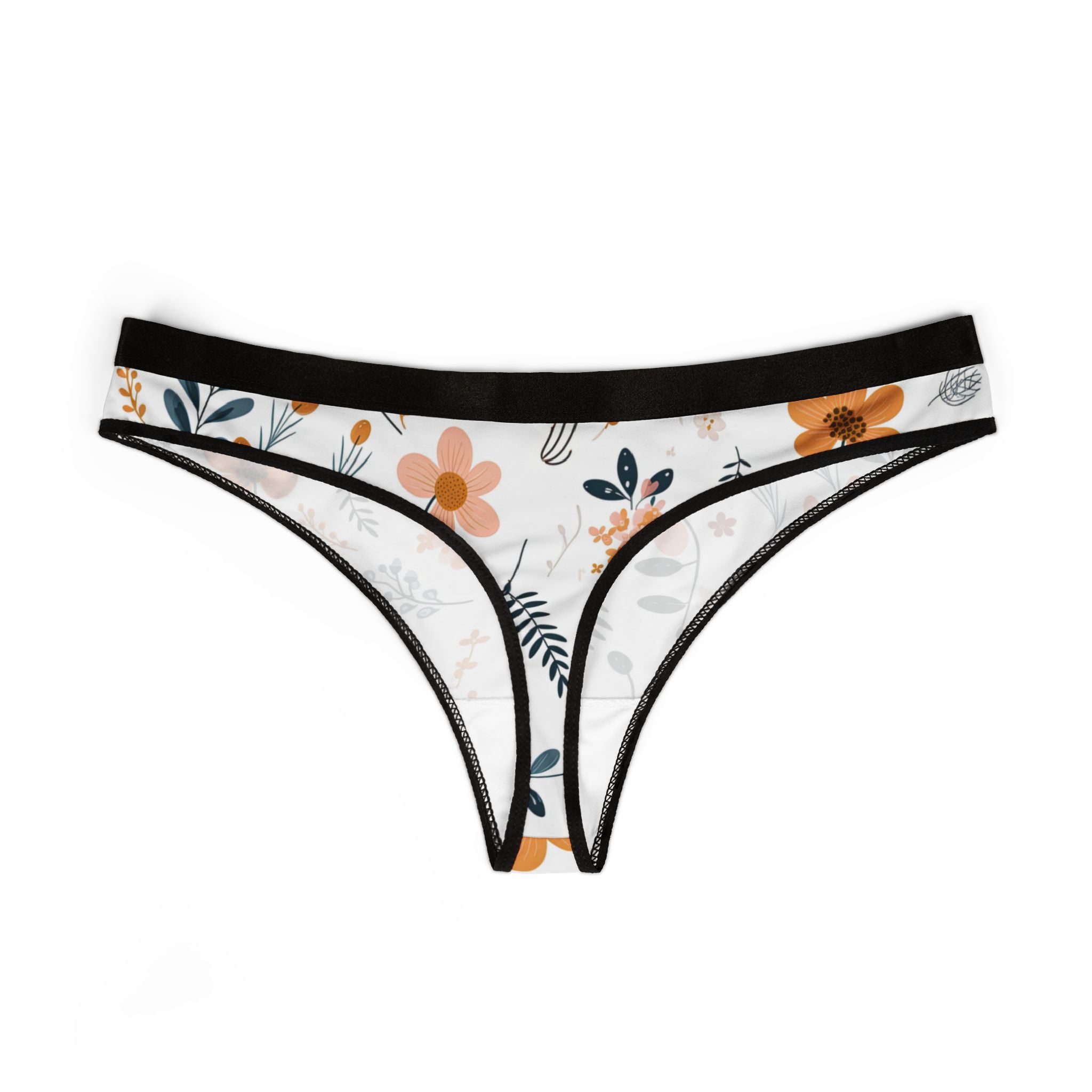 Women's thongs minimal boho flowers