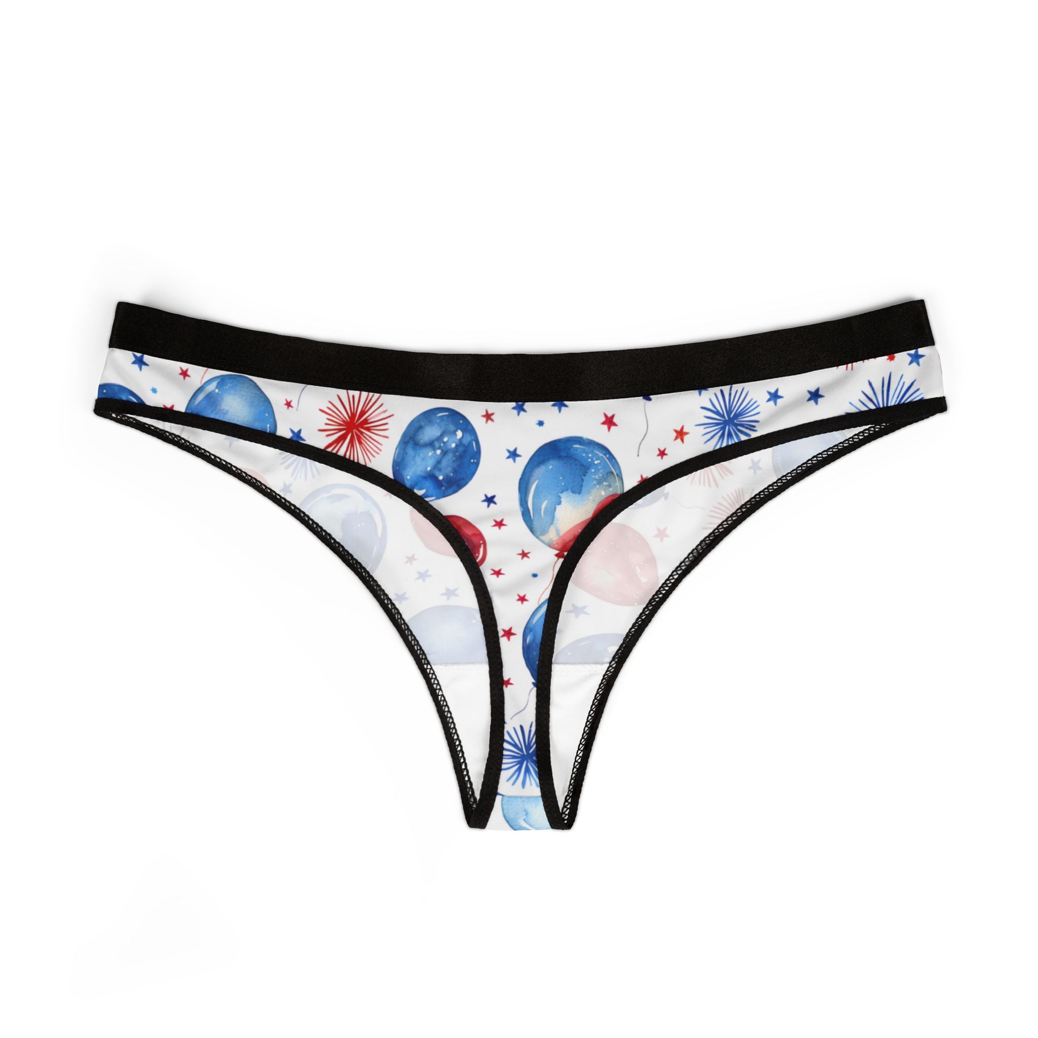 Women's thongs watercolor 4th of july