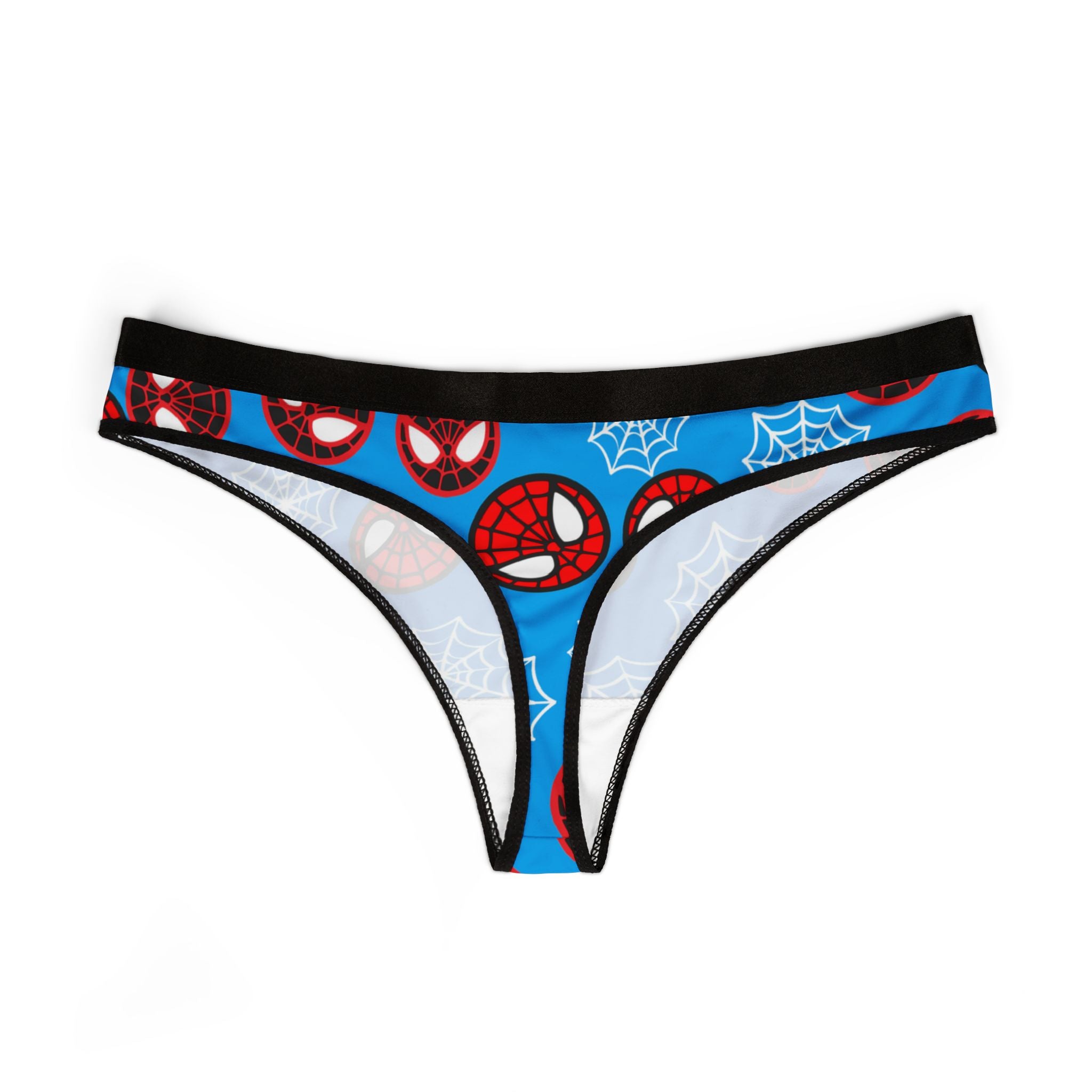 Women's thongs spider circle web cyan