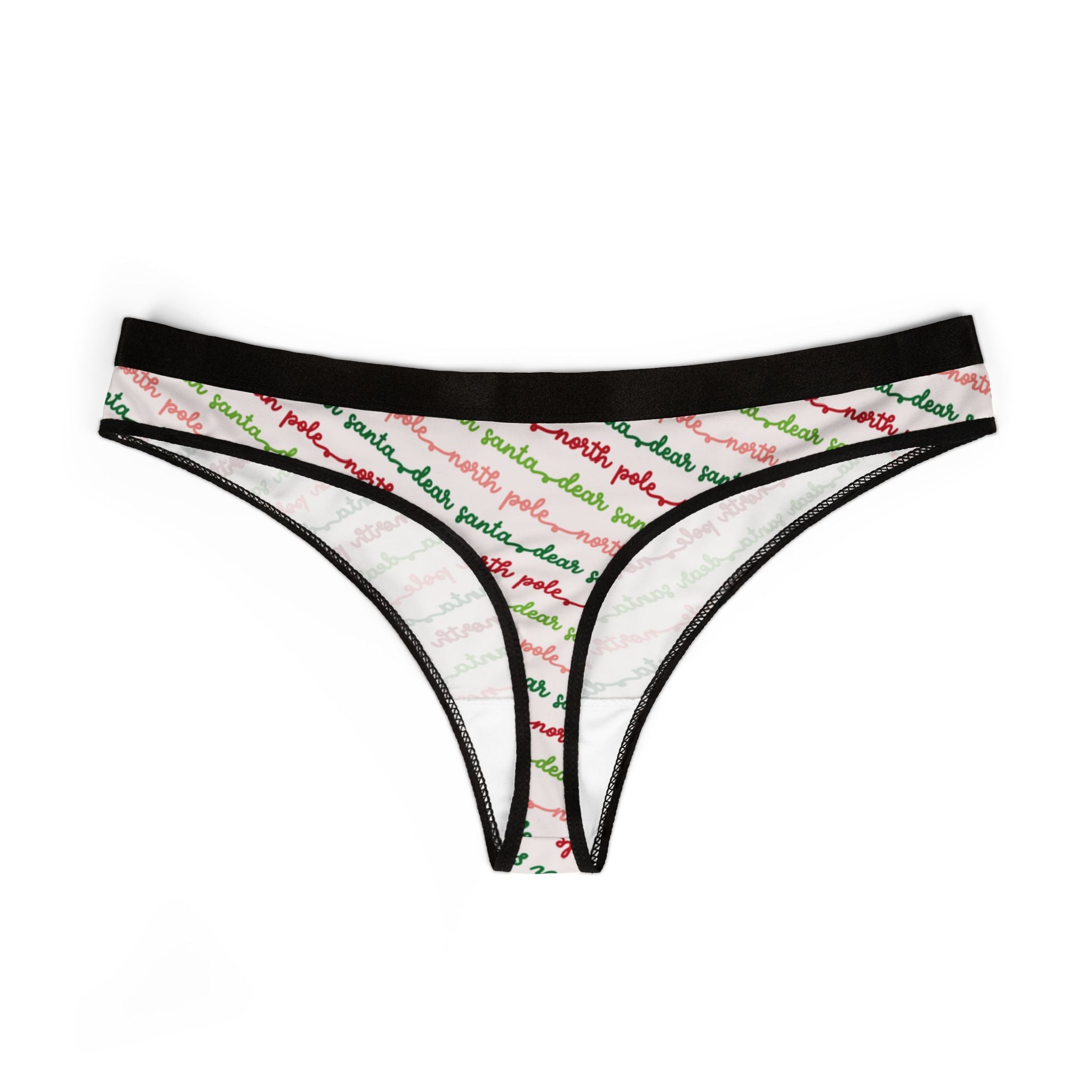 Women's thongs letters to santa christmas