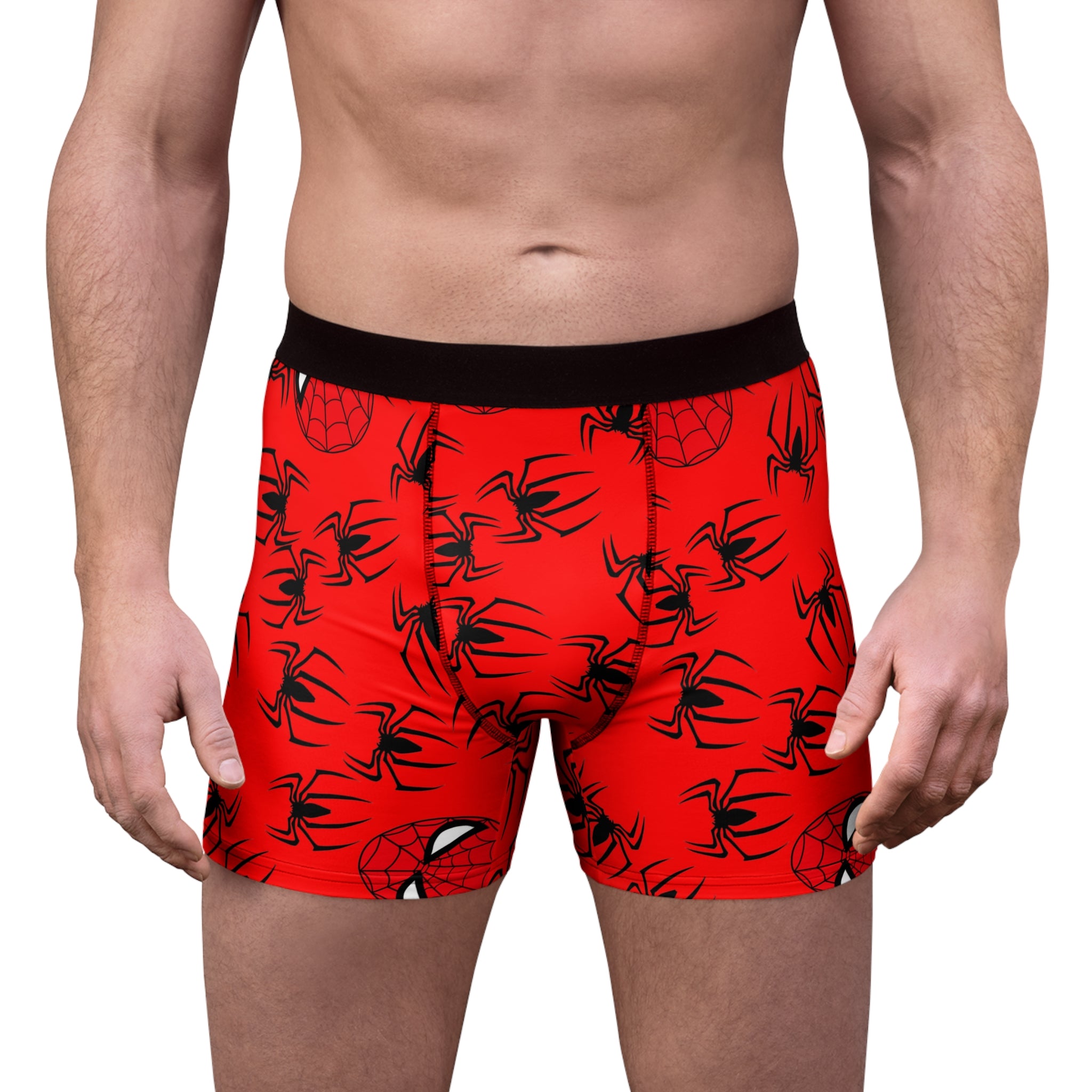 Men's boxer briefs spider web red