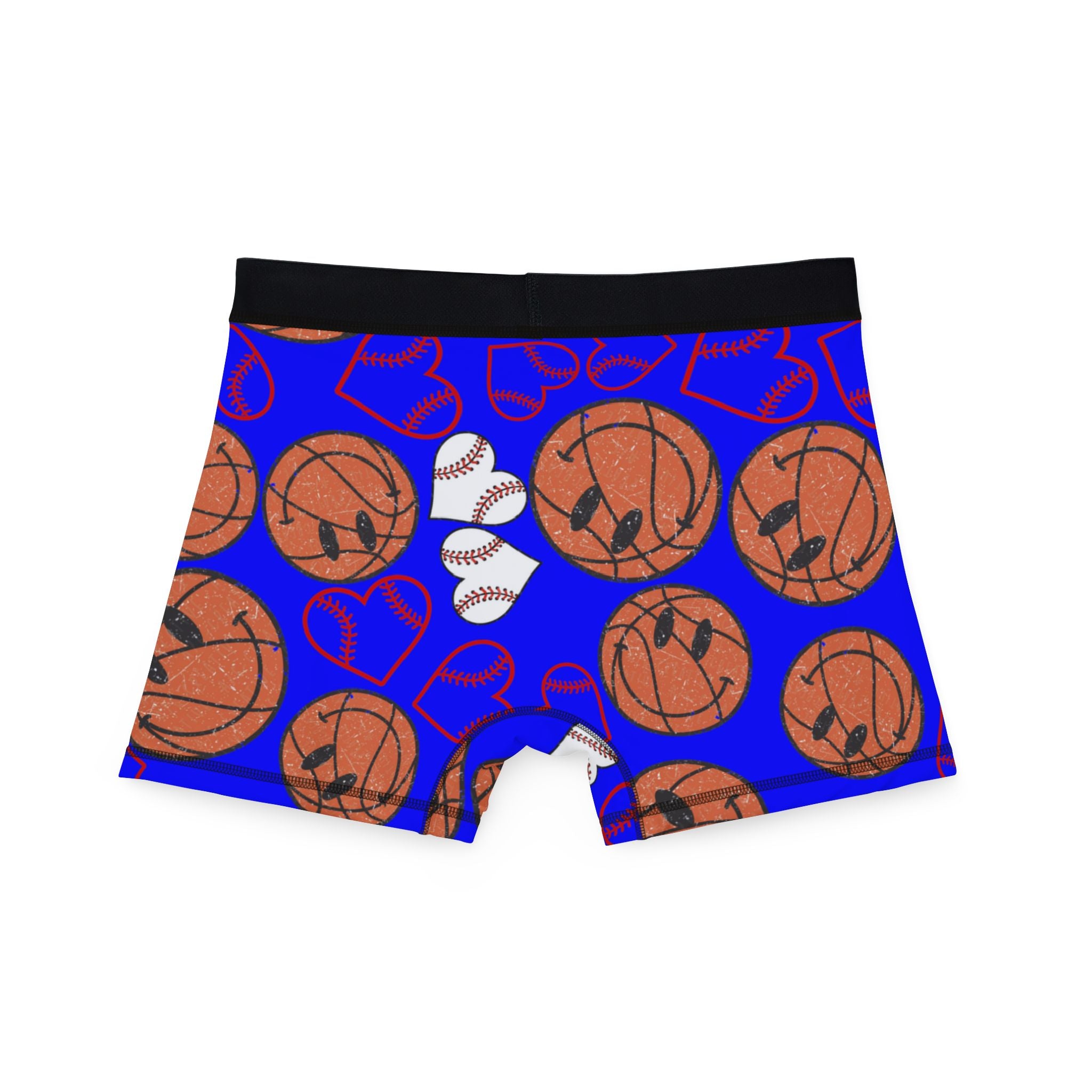 Men's boxers BasketBall hearts valentine blue