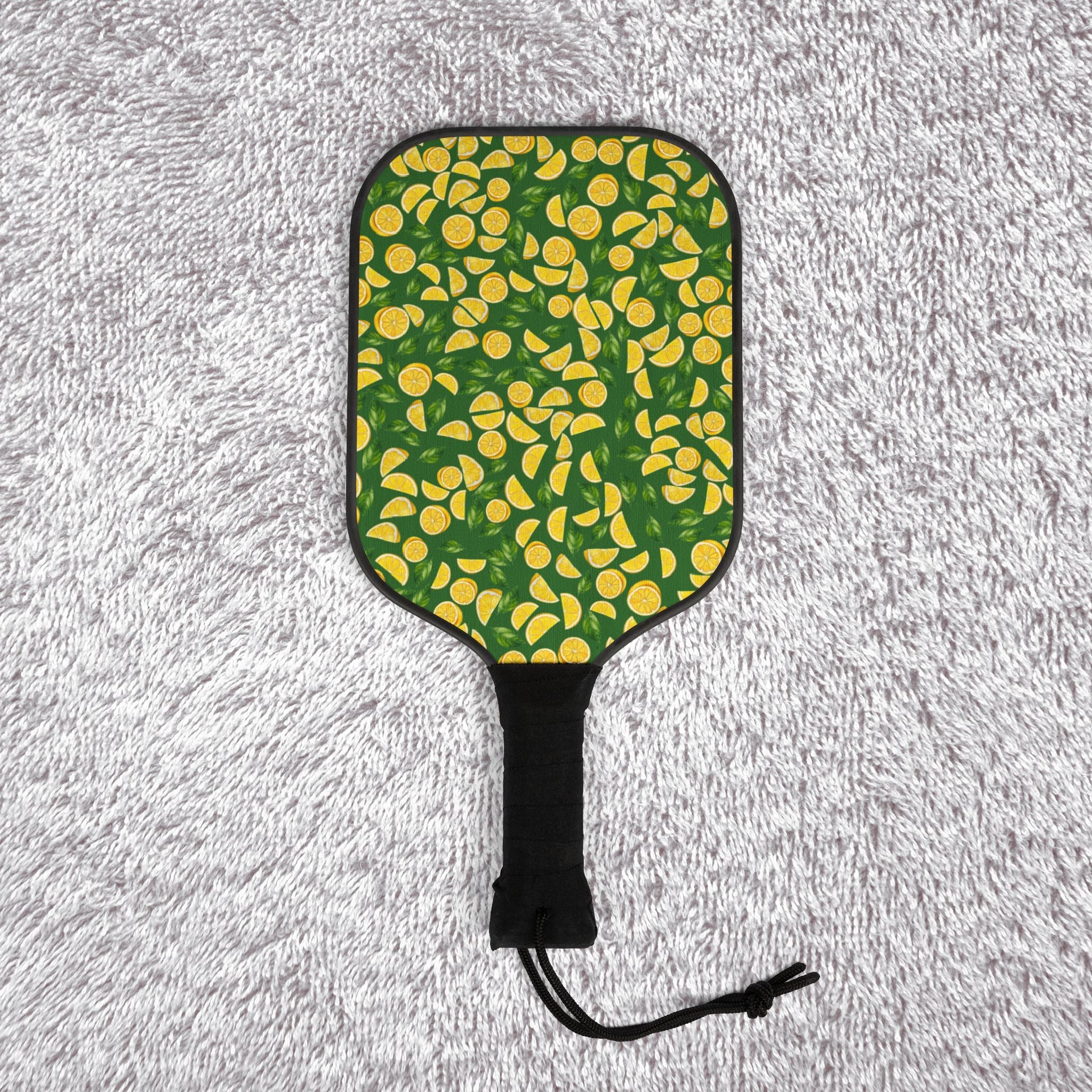 Pickleball kit (2 paddles + 2 balls + transparent bag) lemon and leaves green