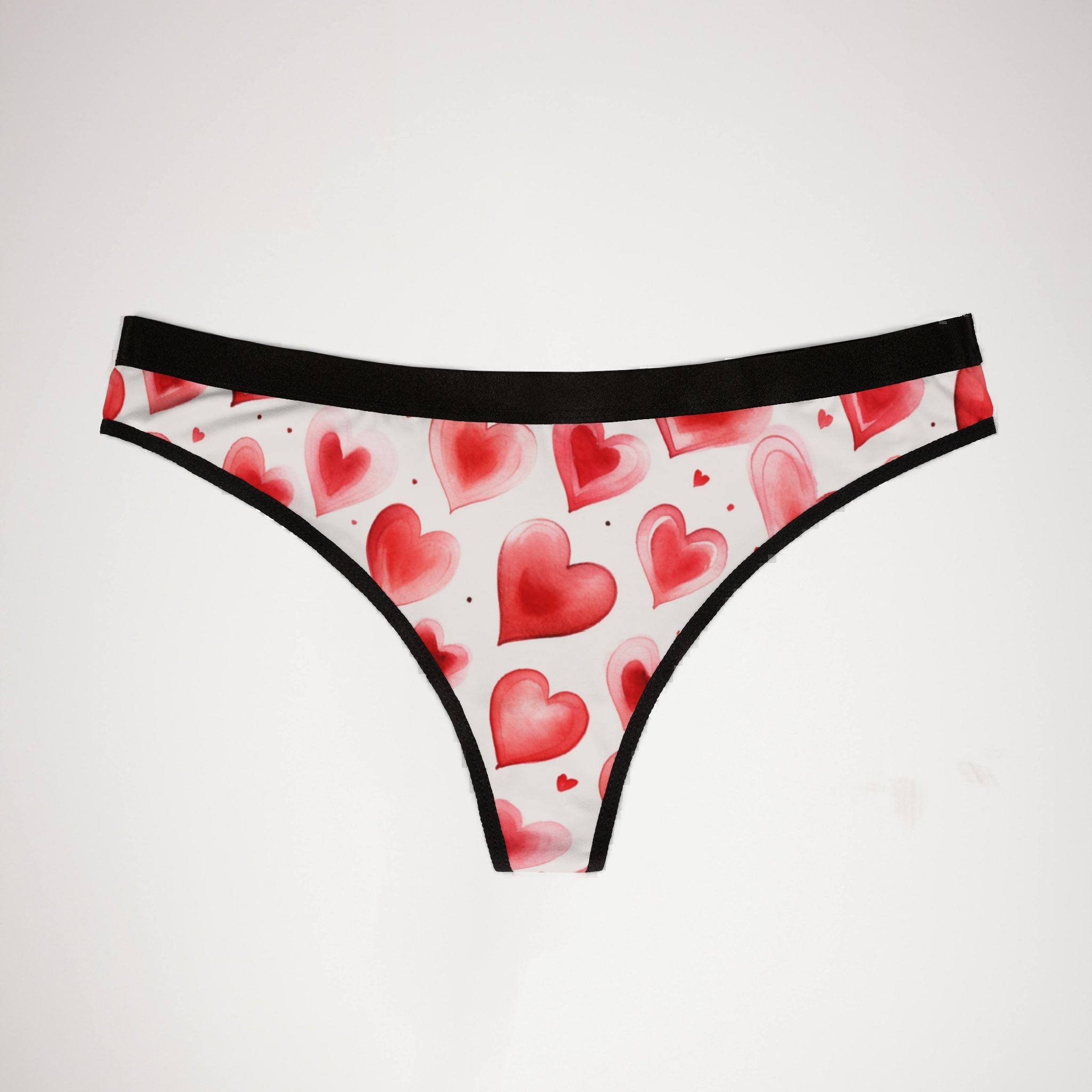 Women's thongs valentines day heart