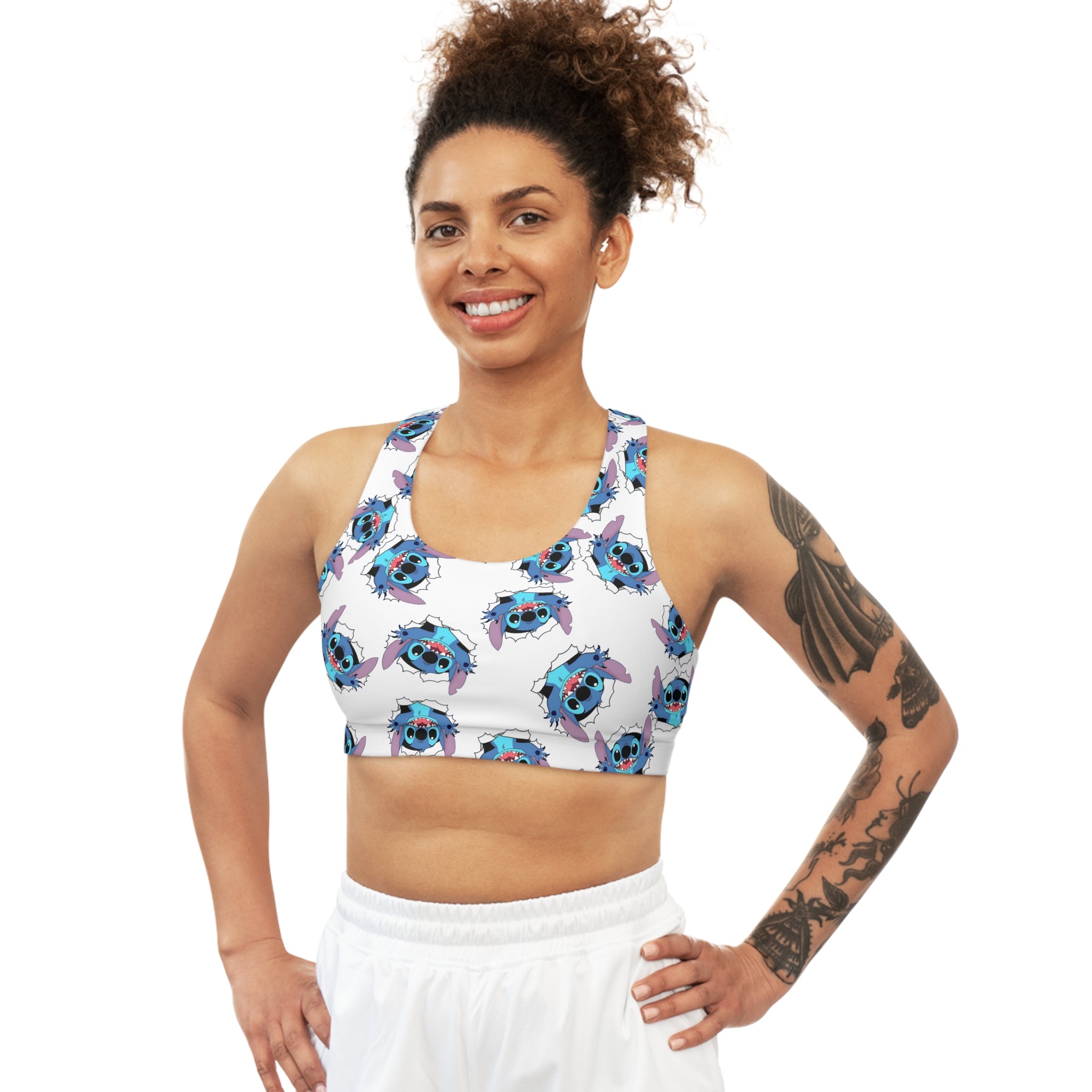 Sports bra stitch white