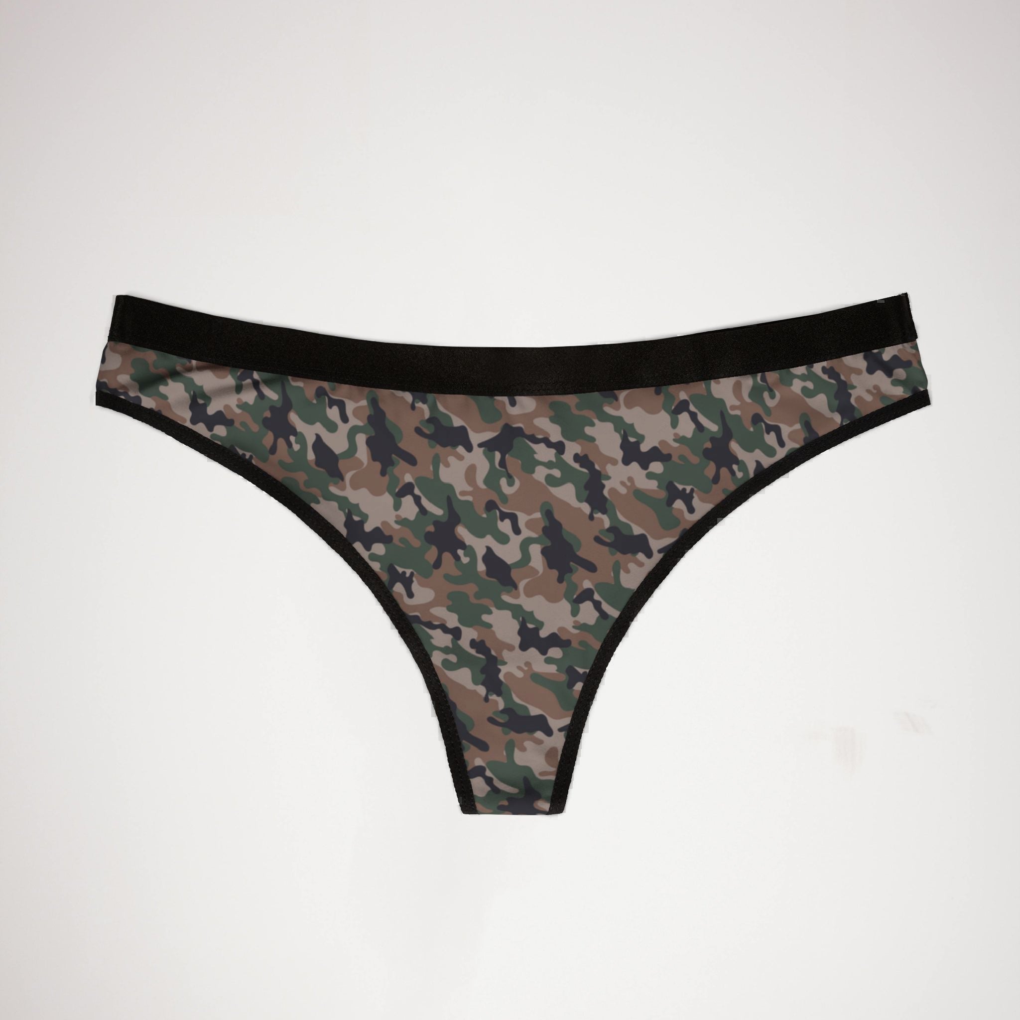 Women's thongs colorful camouflage