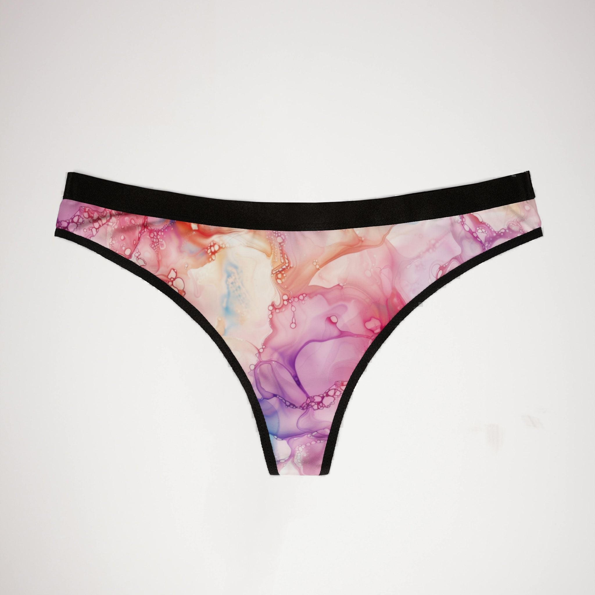 Women's thongs pastel alcohol ink