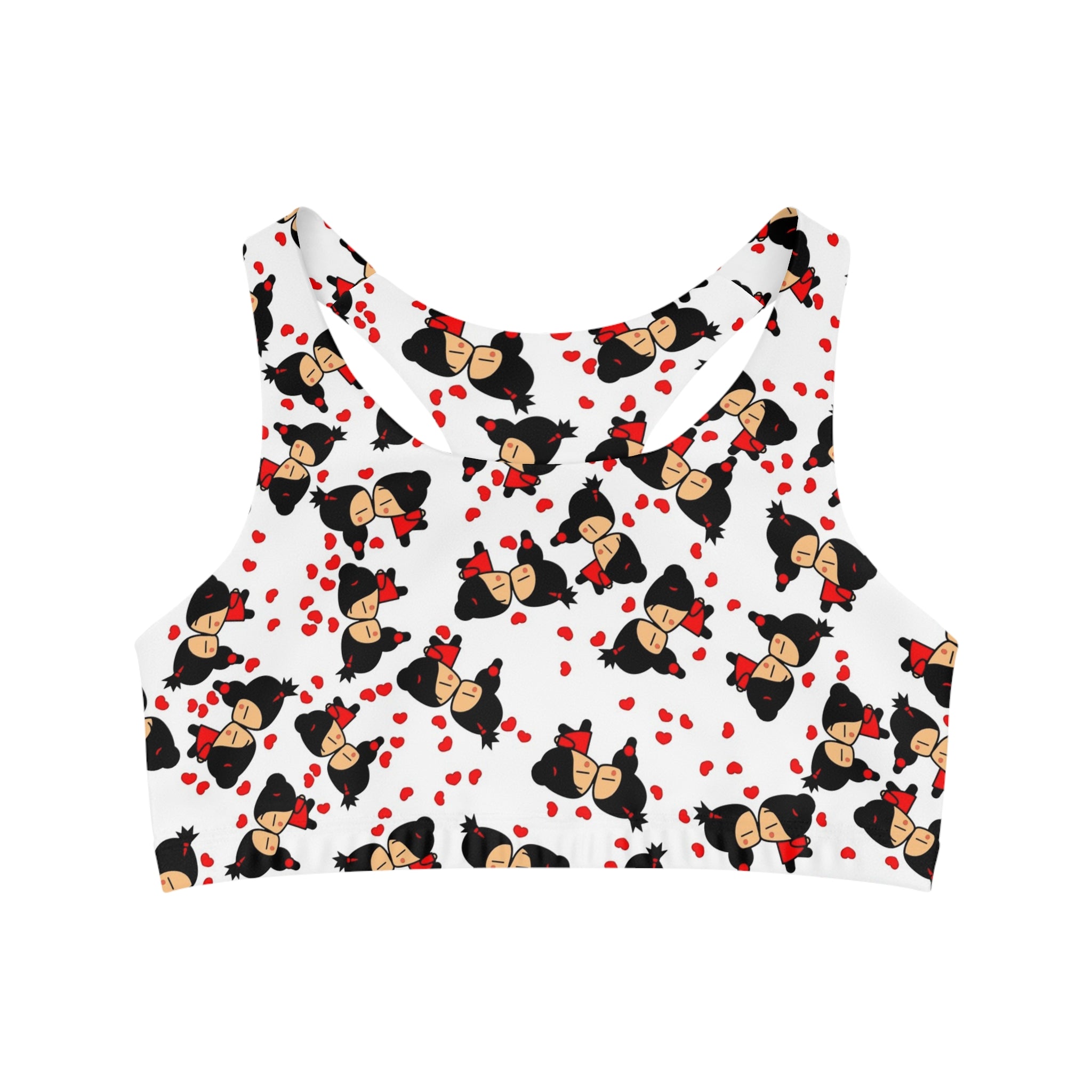 Sports bra pucca valentine kiss white