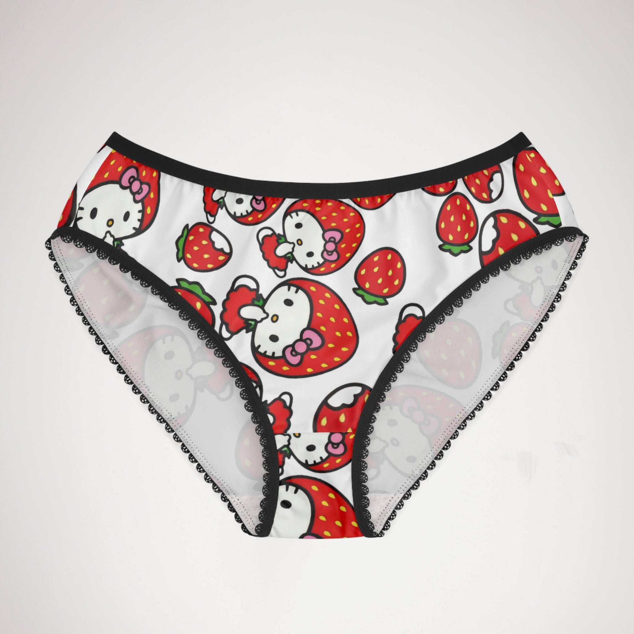 Women's briefs kitty strawberry valentine white