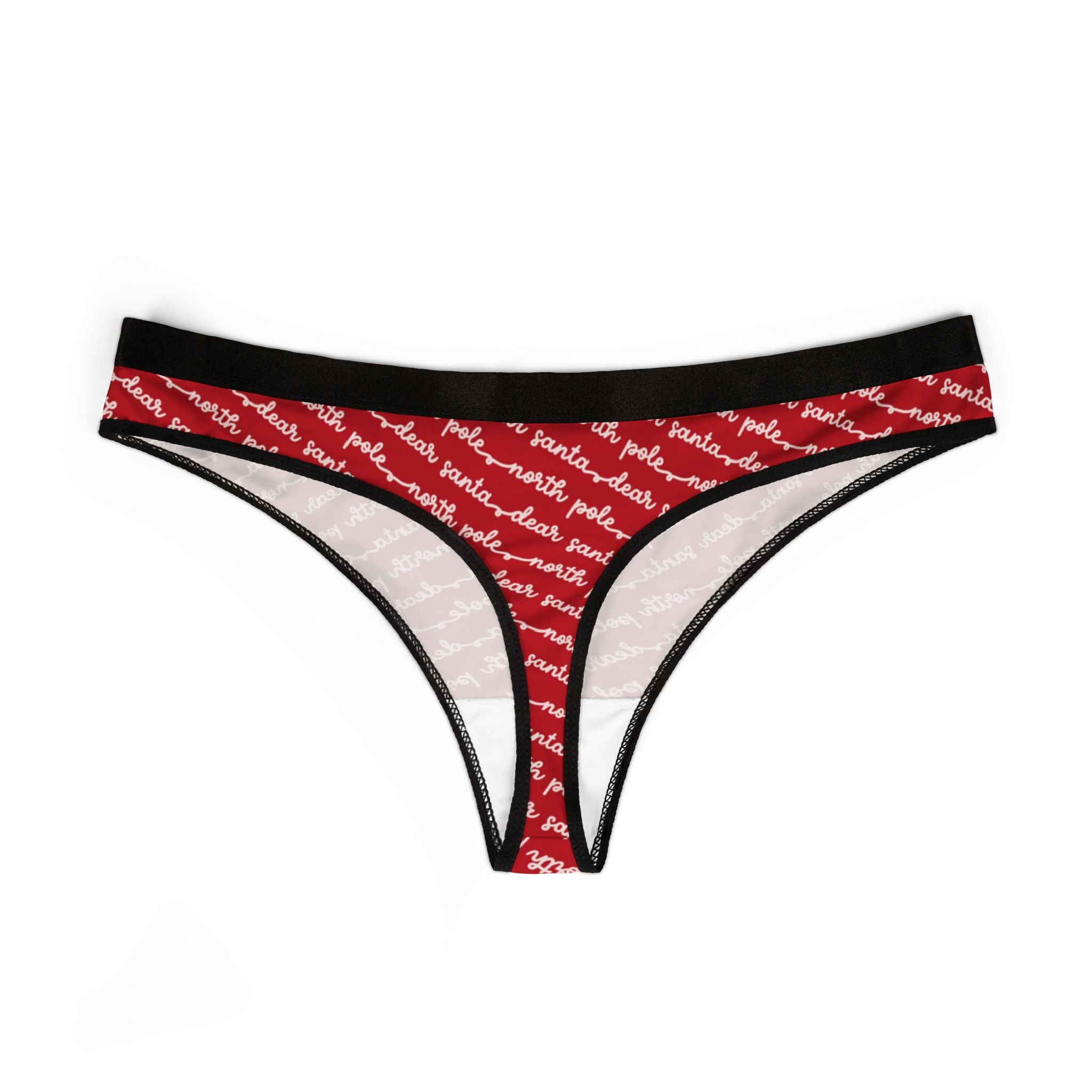 Women's thongs letters to santa christmas
