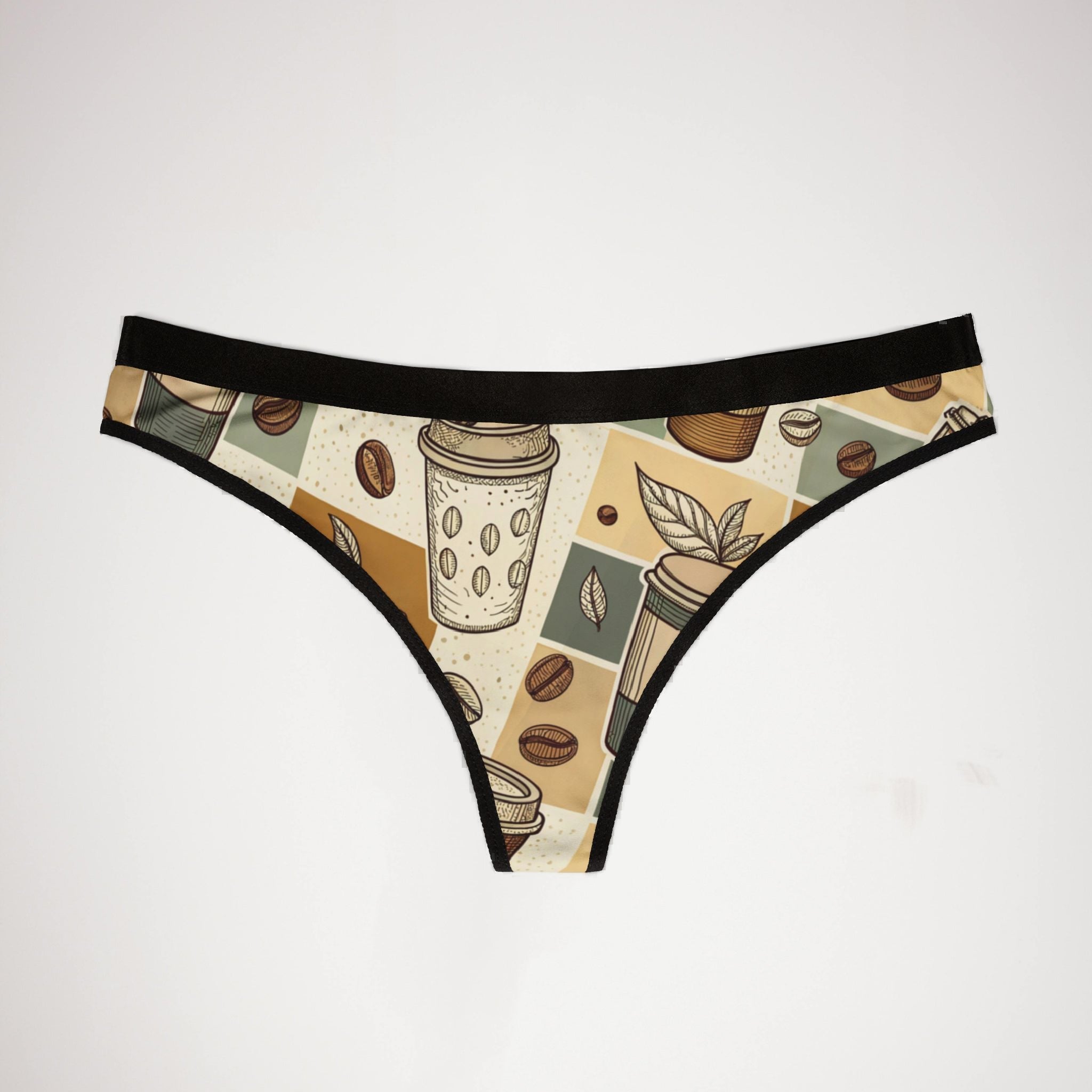 Women's thongs coffee two