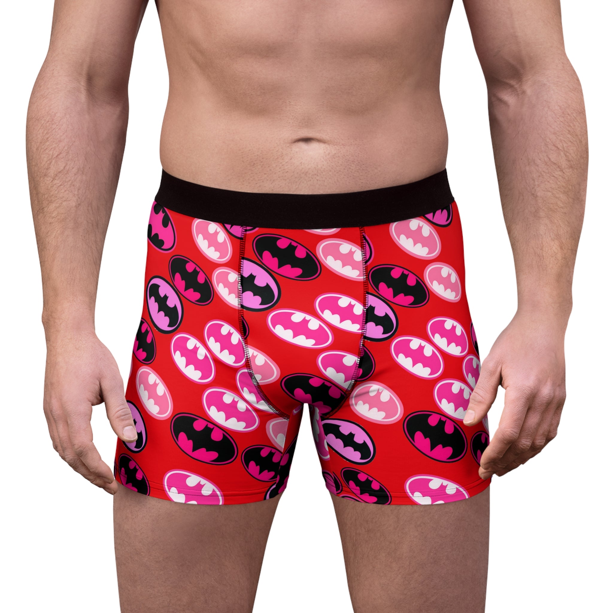 Men's boxer briefs batman rose valentine love red