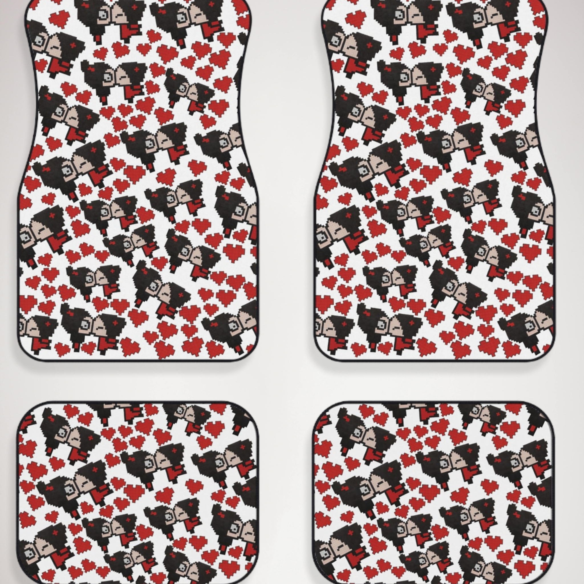 Car Mats pixel pucca kiss heart