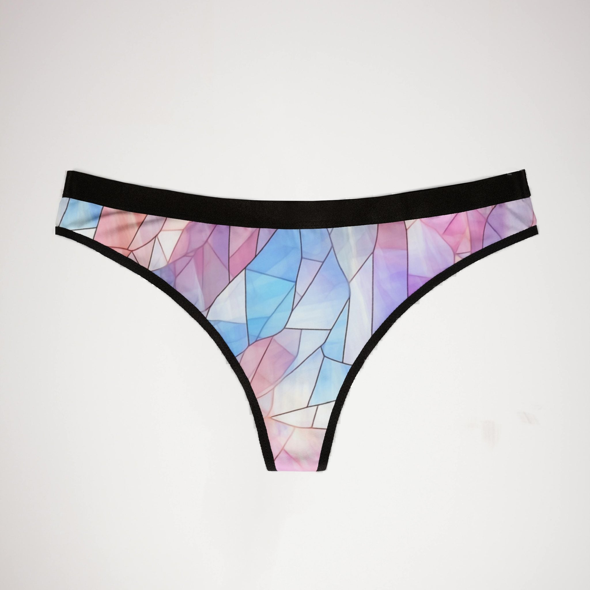 Women's thongs pastel stained glass