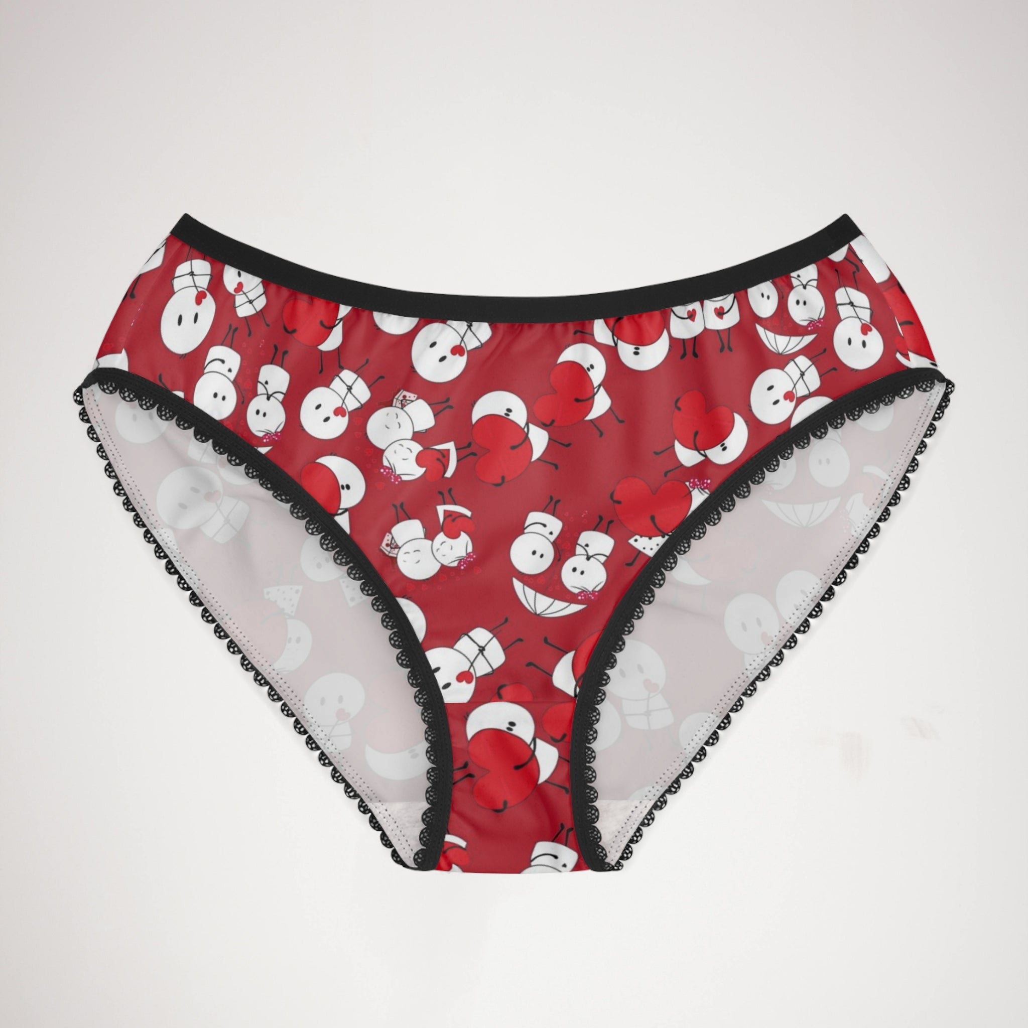 Women's briefs cute valentine love red