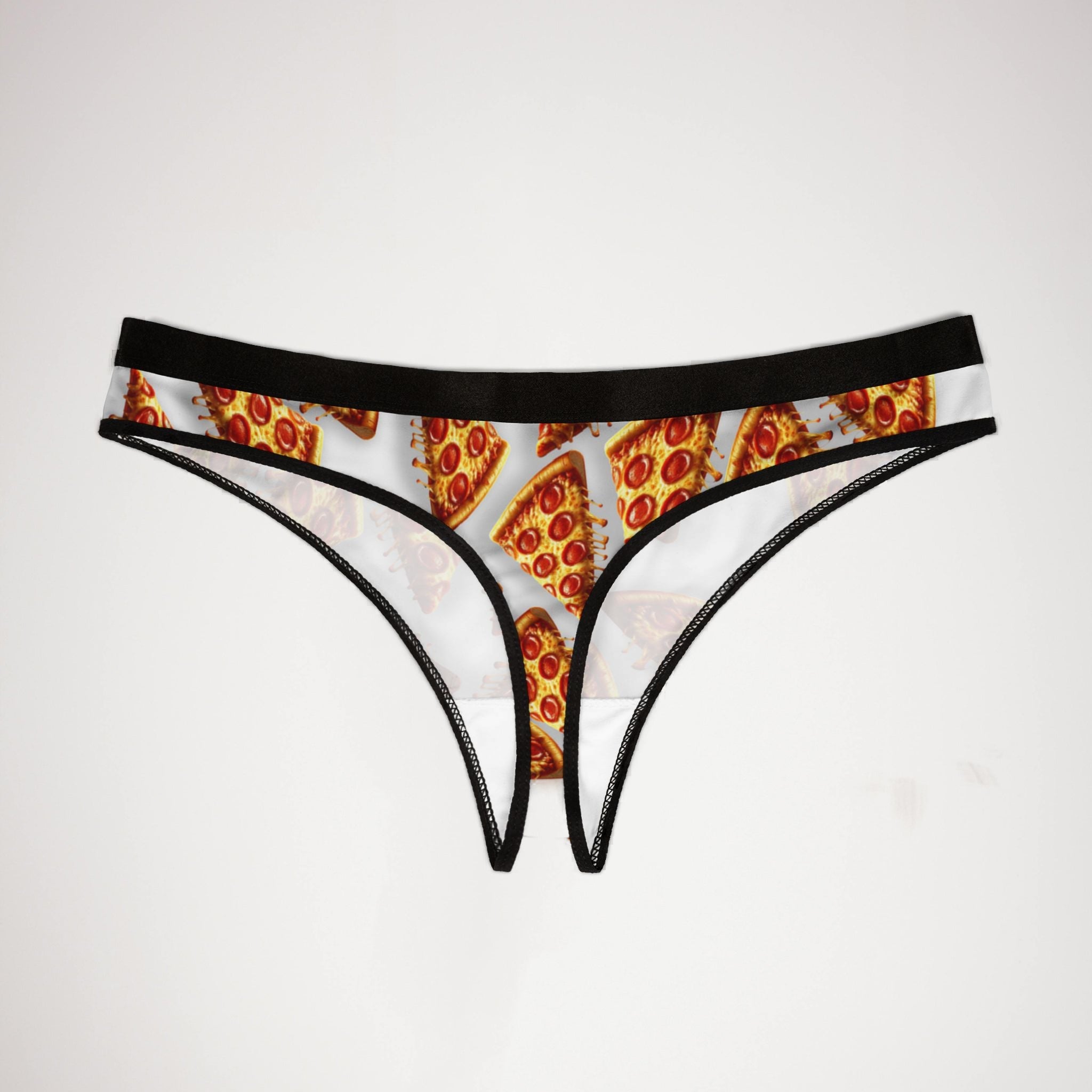 Women's thongs pizza white