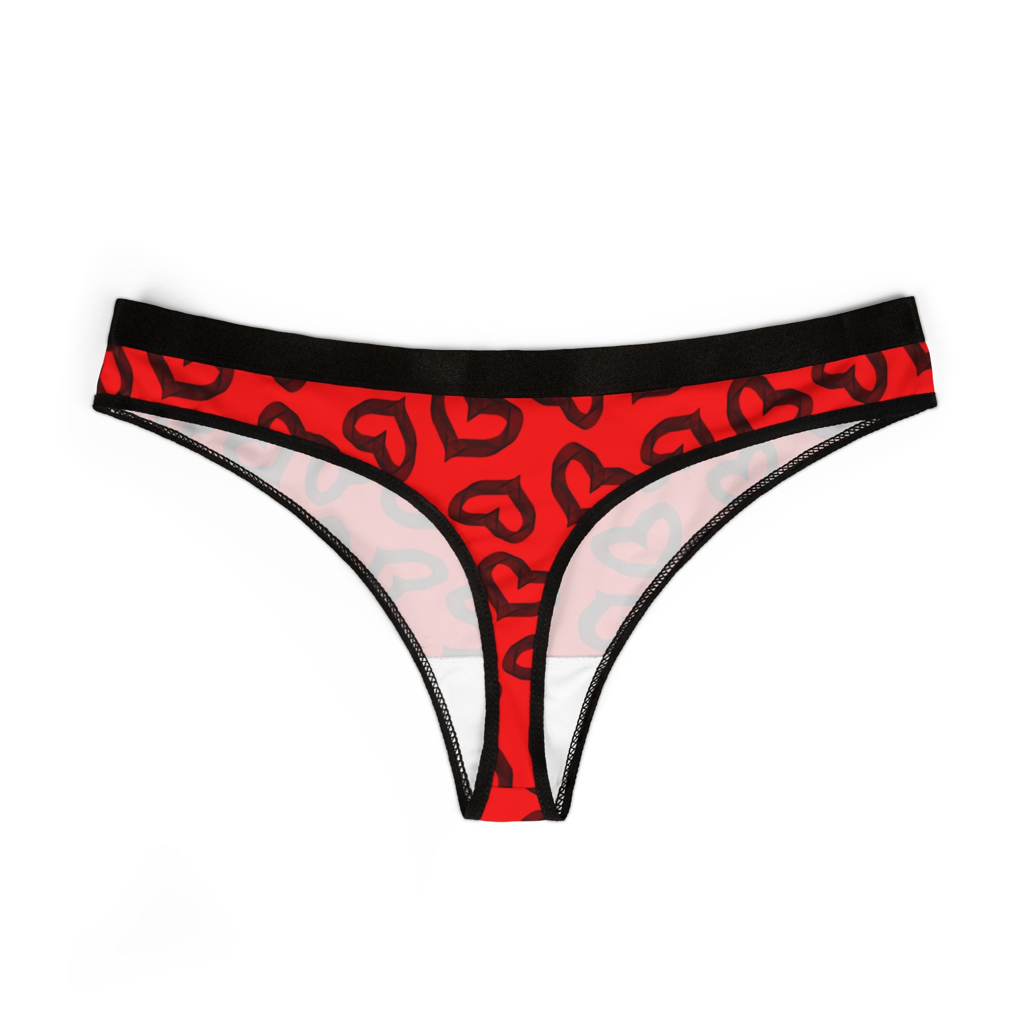 Women's thongs love hearts