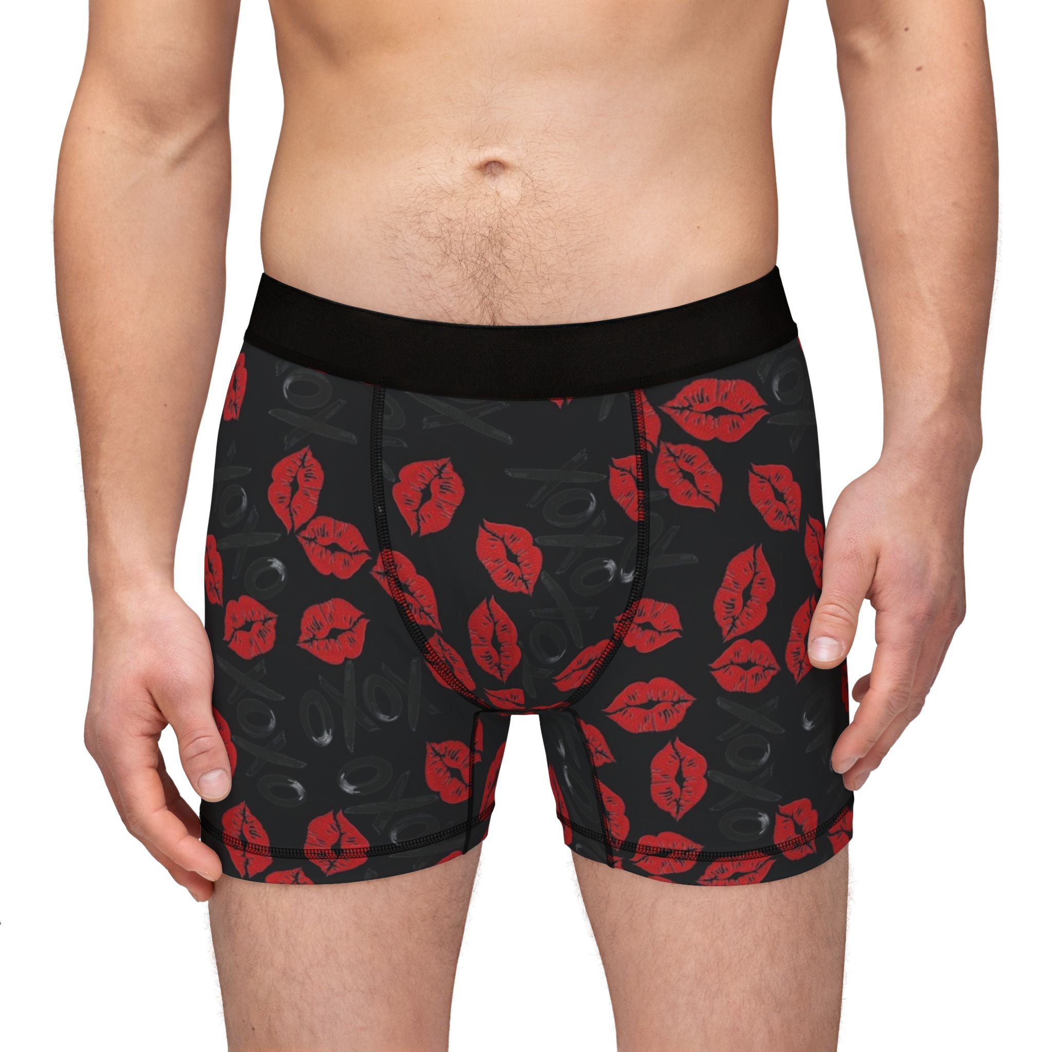 Men's boxers xoxo kiss valentine black