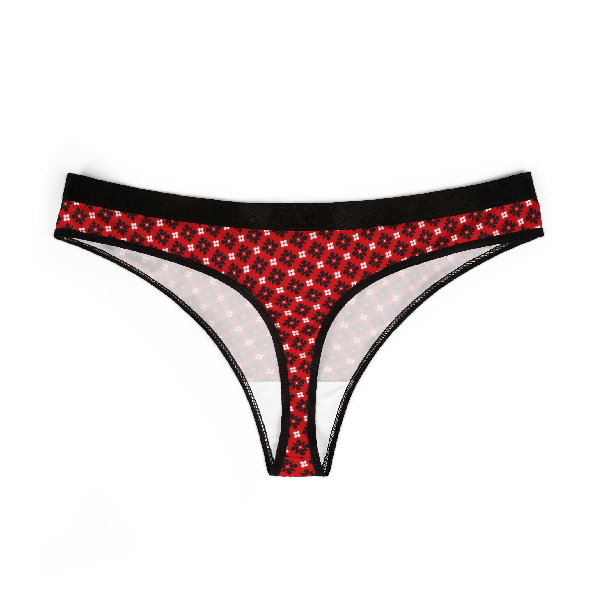 Women's thongs red bandana