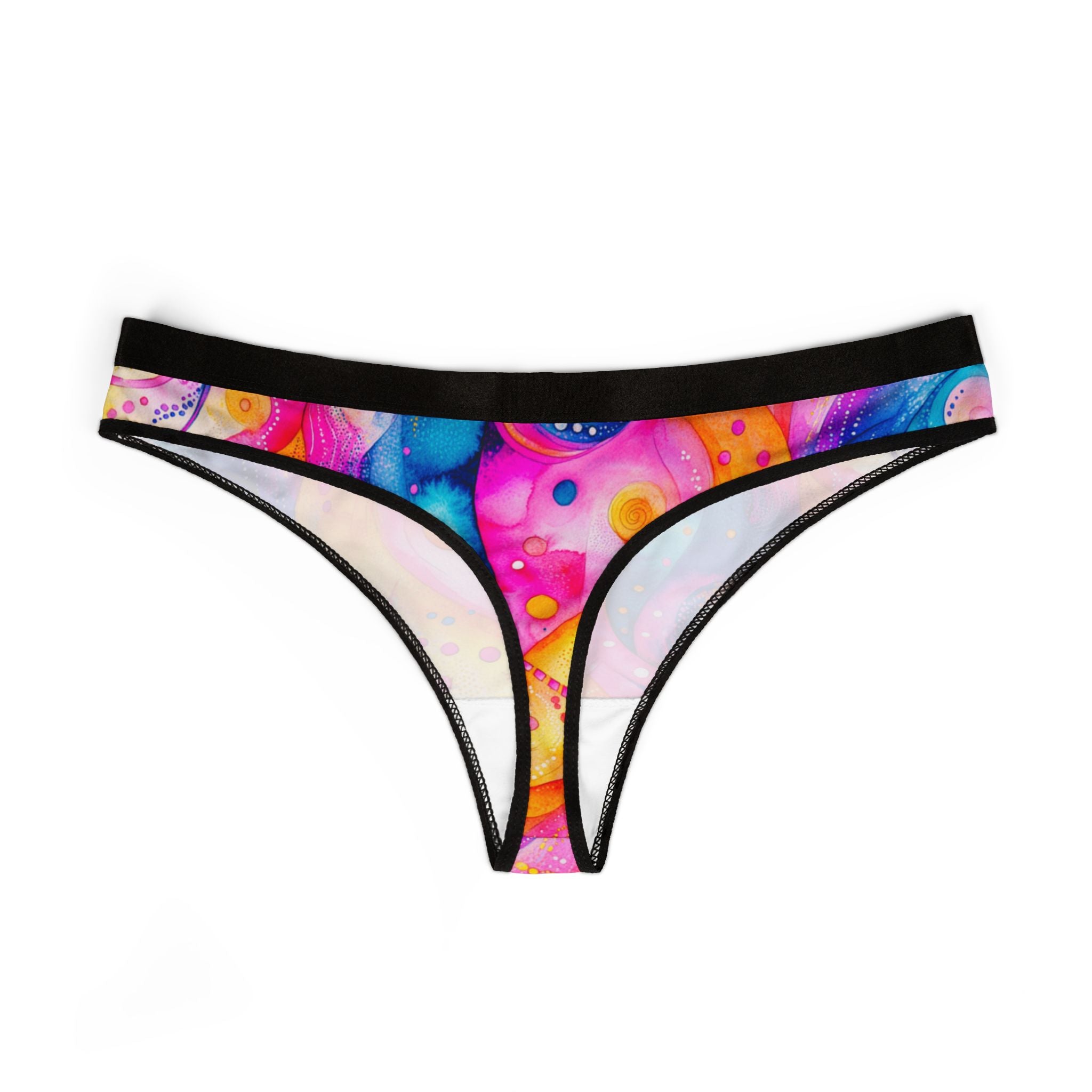 Women's thongs watercolor abstract