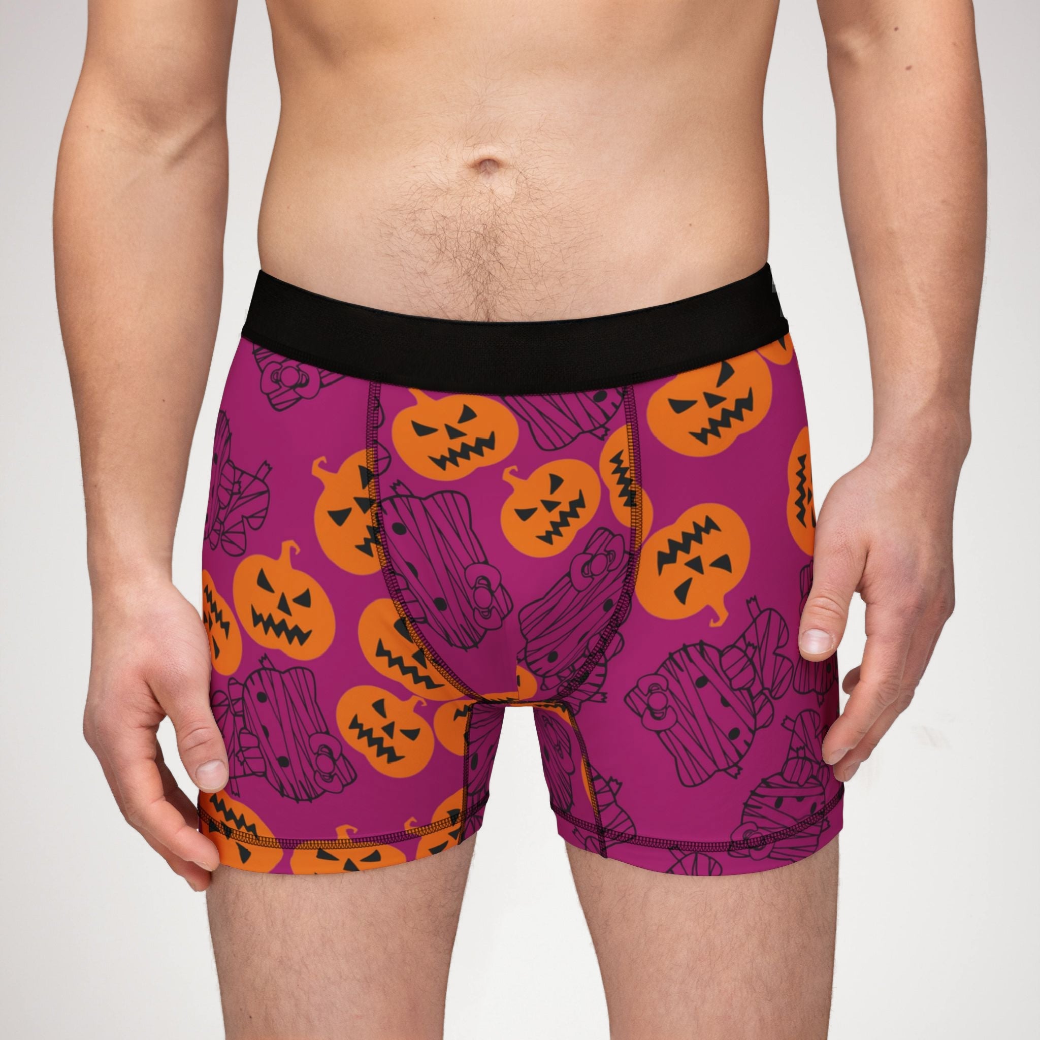 Men's boxers mummy kitty pumpkin pink