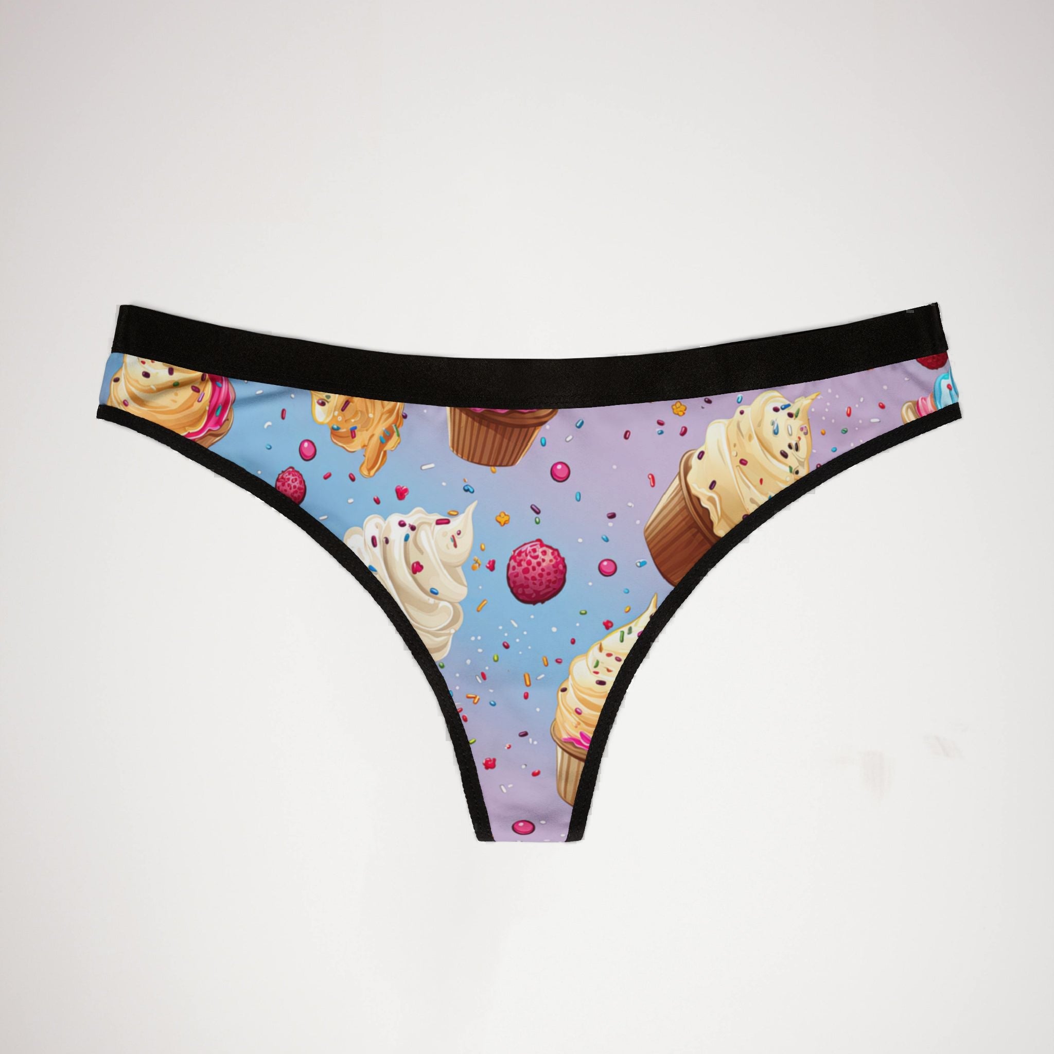 Women's thongs sprinkled ice cream