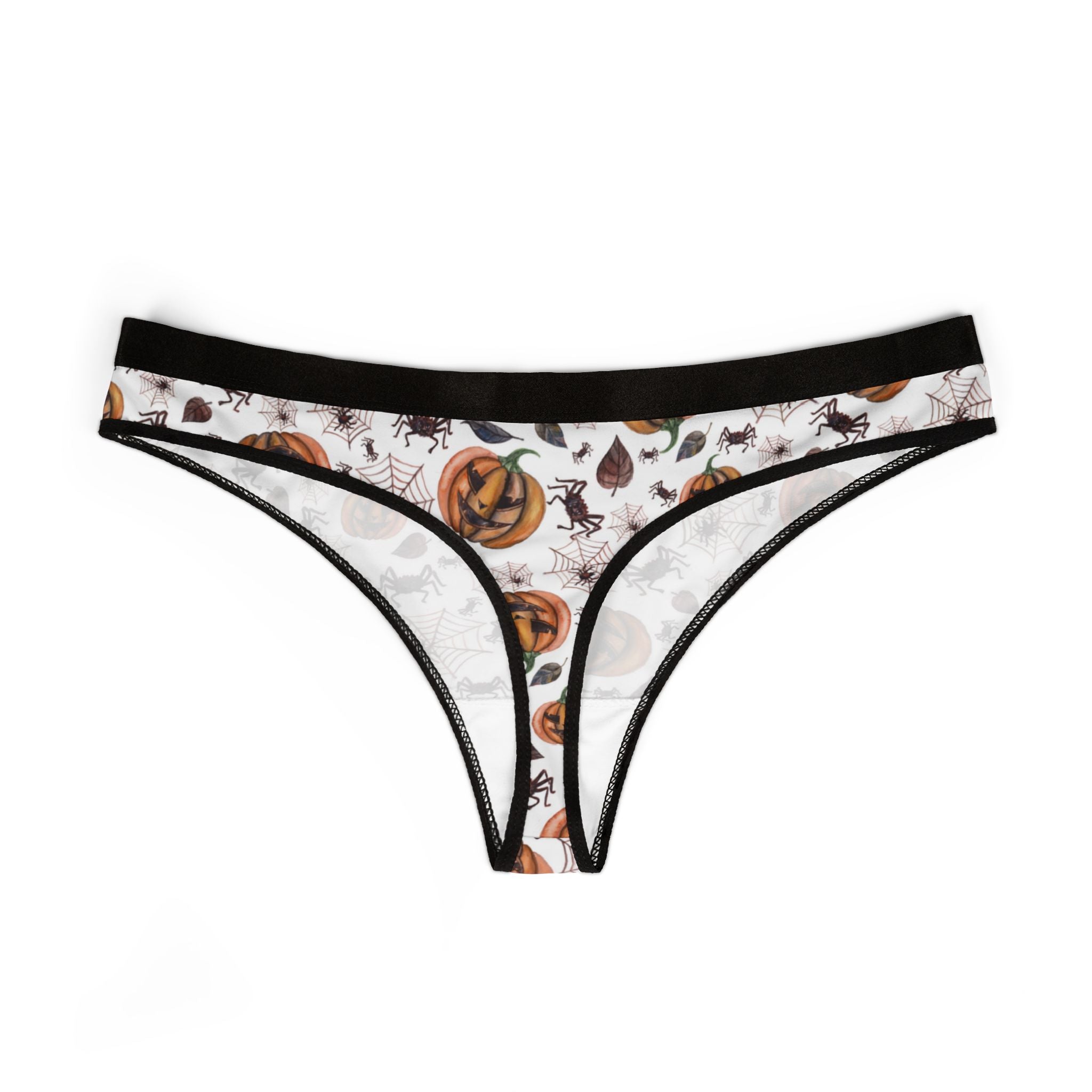 Women's thongs watercolor halloween