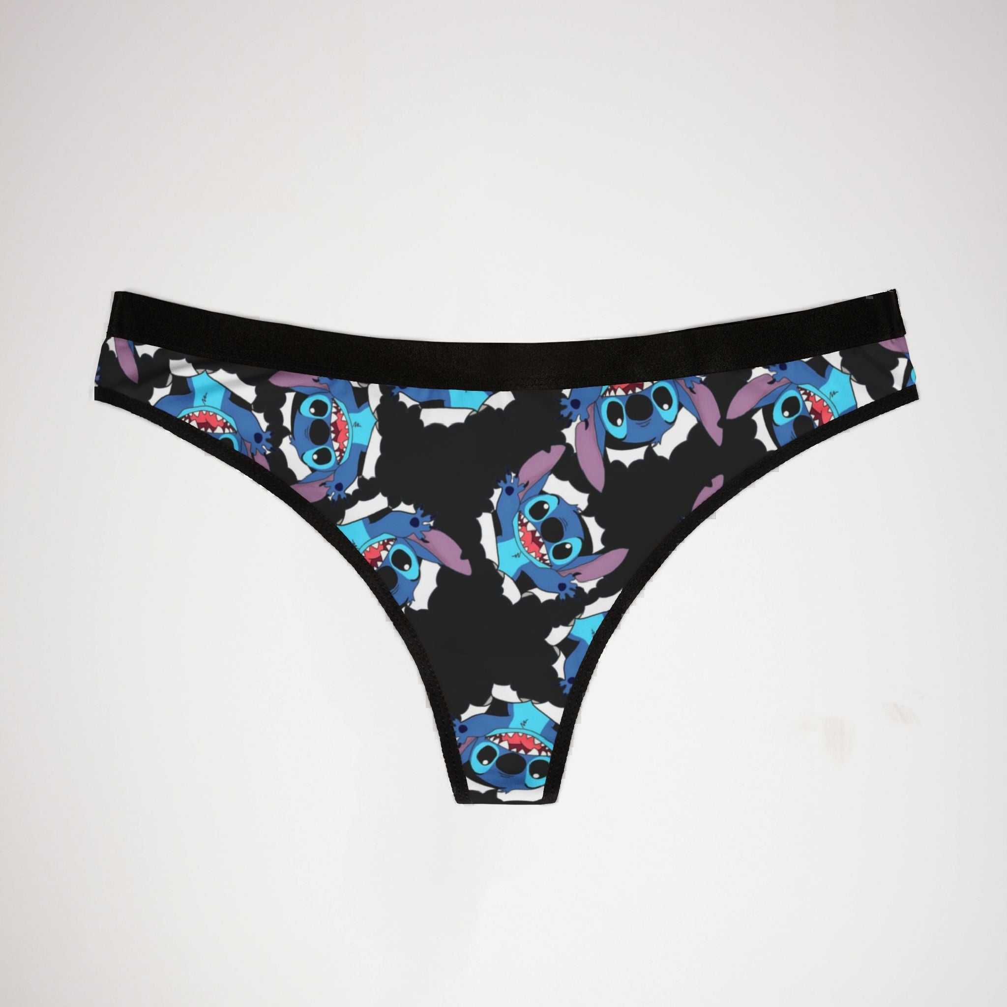 Women's thongs stitch black