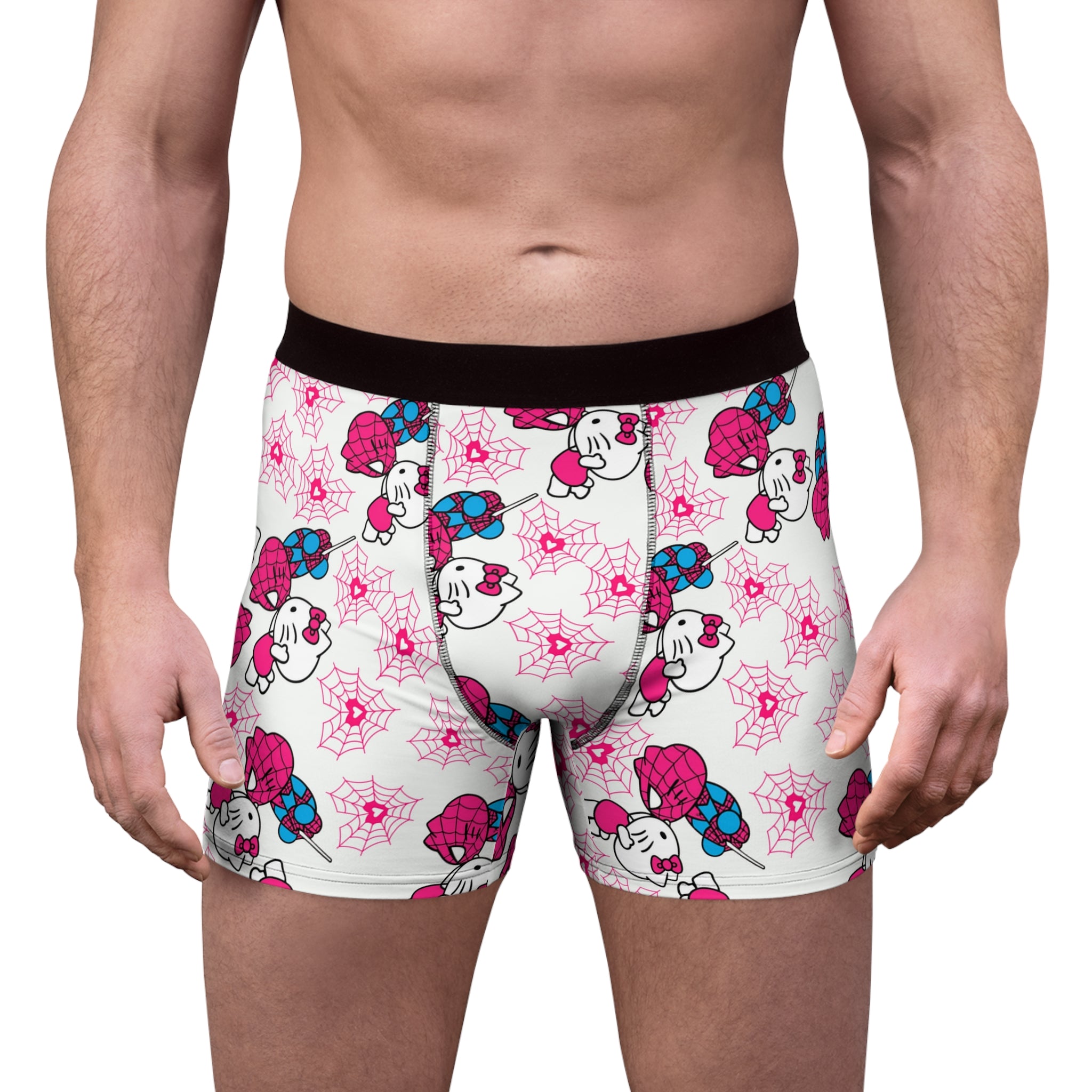 Men's boxer briefs spider kitty white